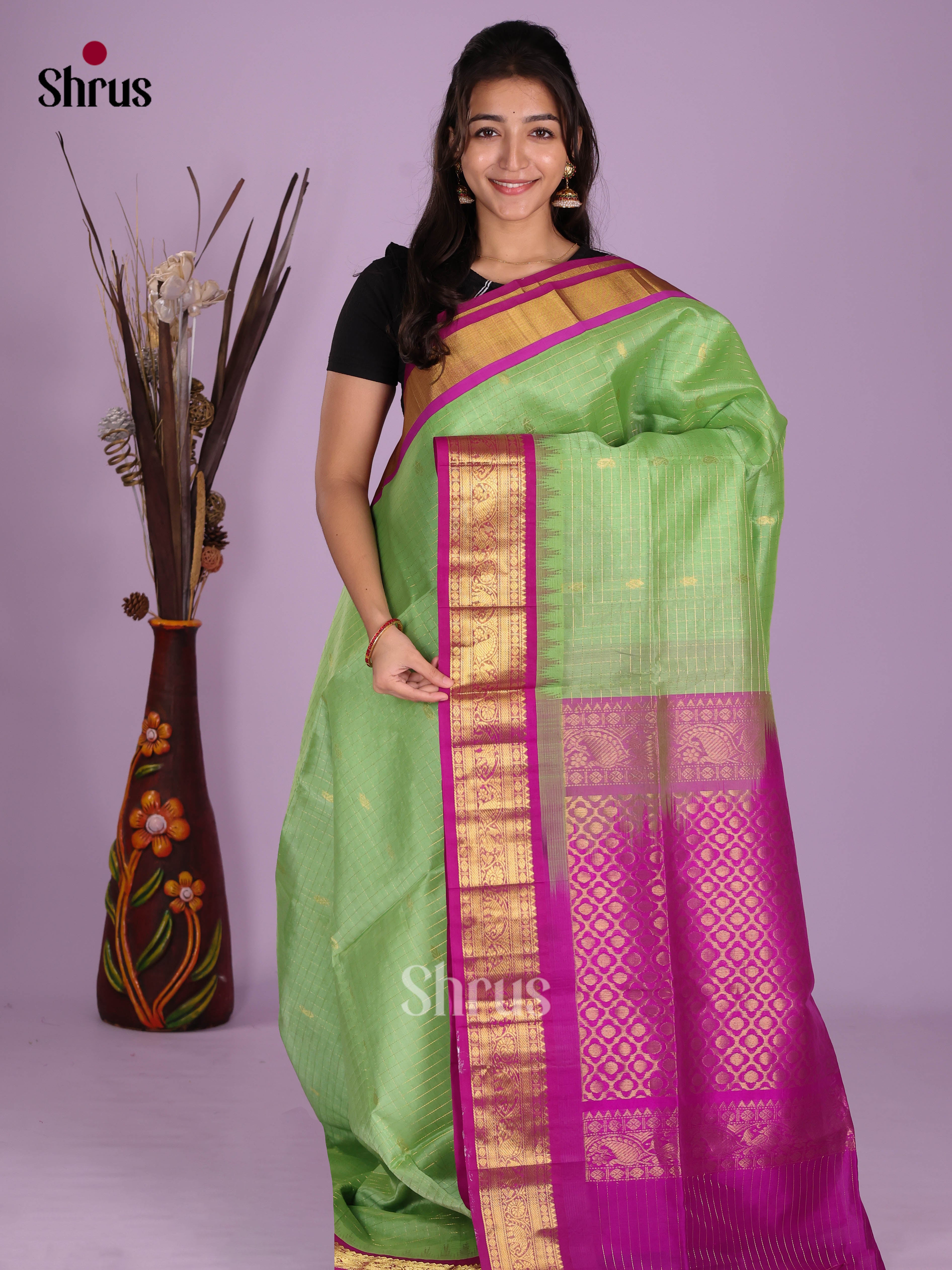 DKS08312 - Silk Cotton Saree