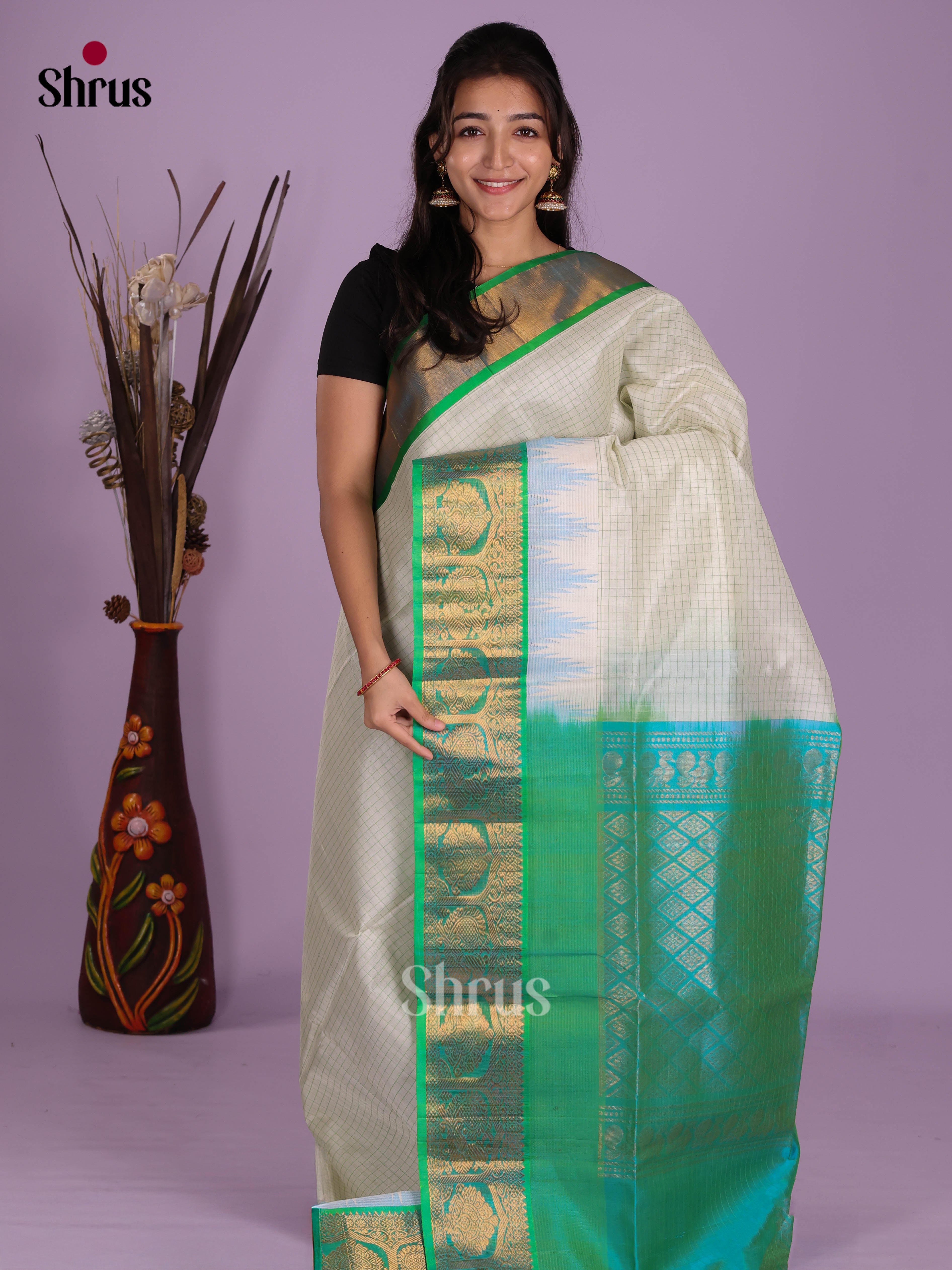 DKS08365 - Silk Cotton Saree