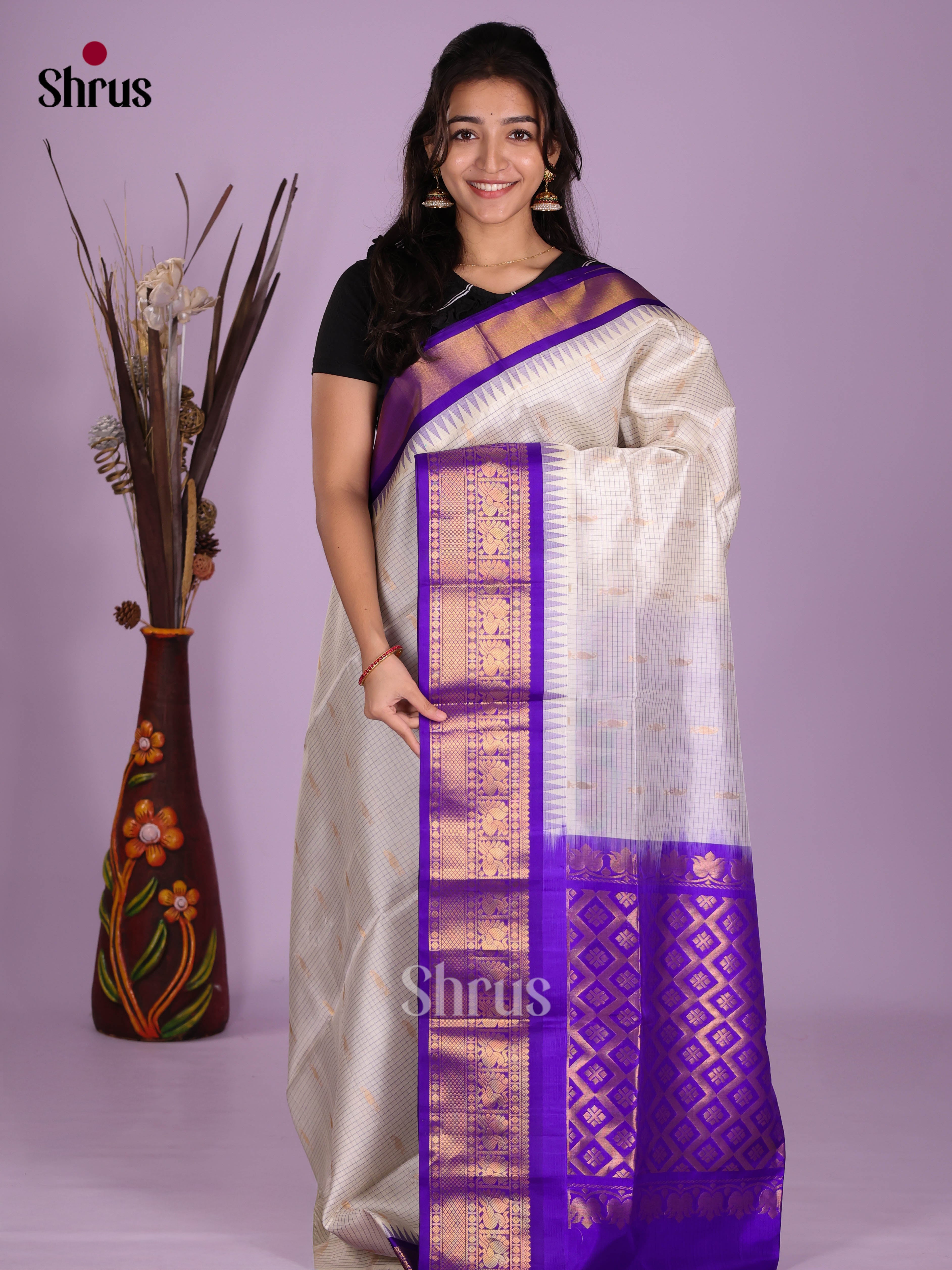 DKS08375 - Soft Silk (HR) Saree - Shop on Shrus.com
