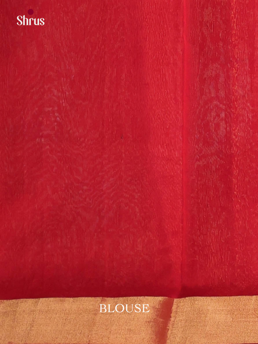 Blue & Red - Timeless Silk Cotton Saree