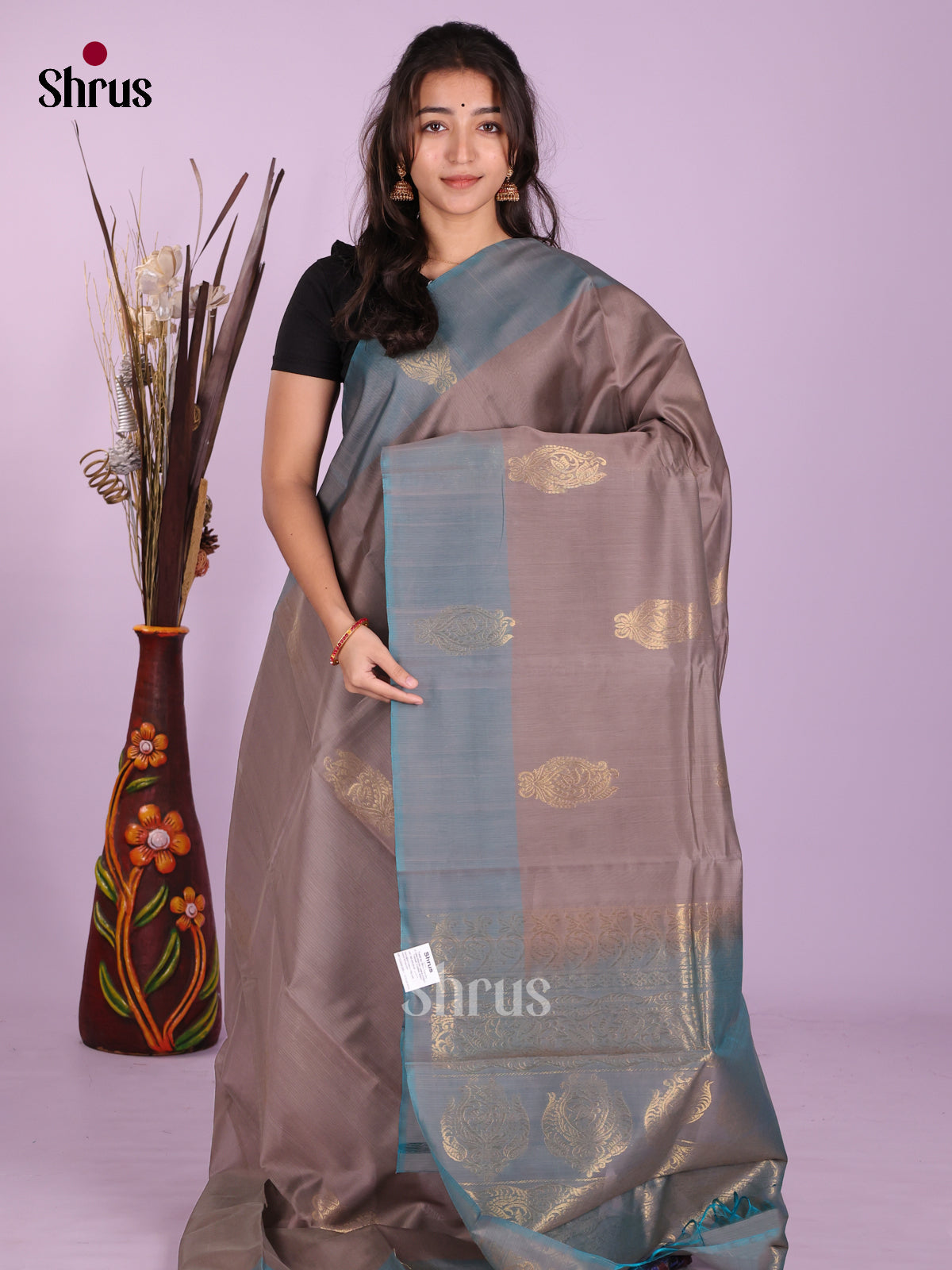Grey & Blue- Timeless Silk Cotton Saree