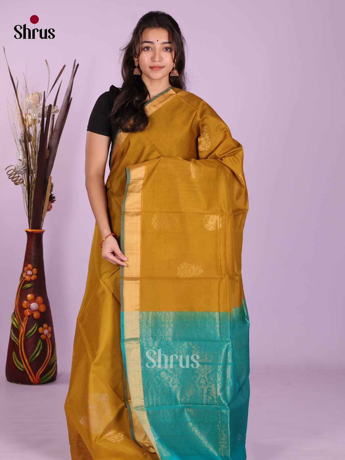 Mehandi & Green - Timeless Silk Cotton Saree