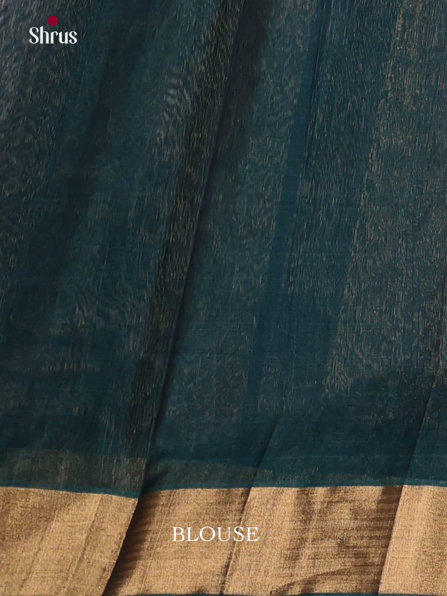 Navy Blue & Peacock Blue - Timeless Silk Cotton Saree