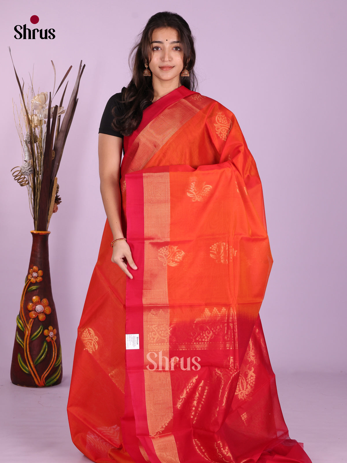 Orange & Red - Timeless Silk Cotton Saree