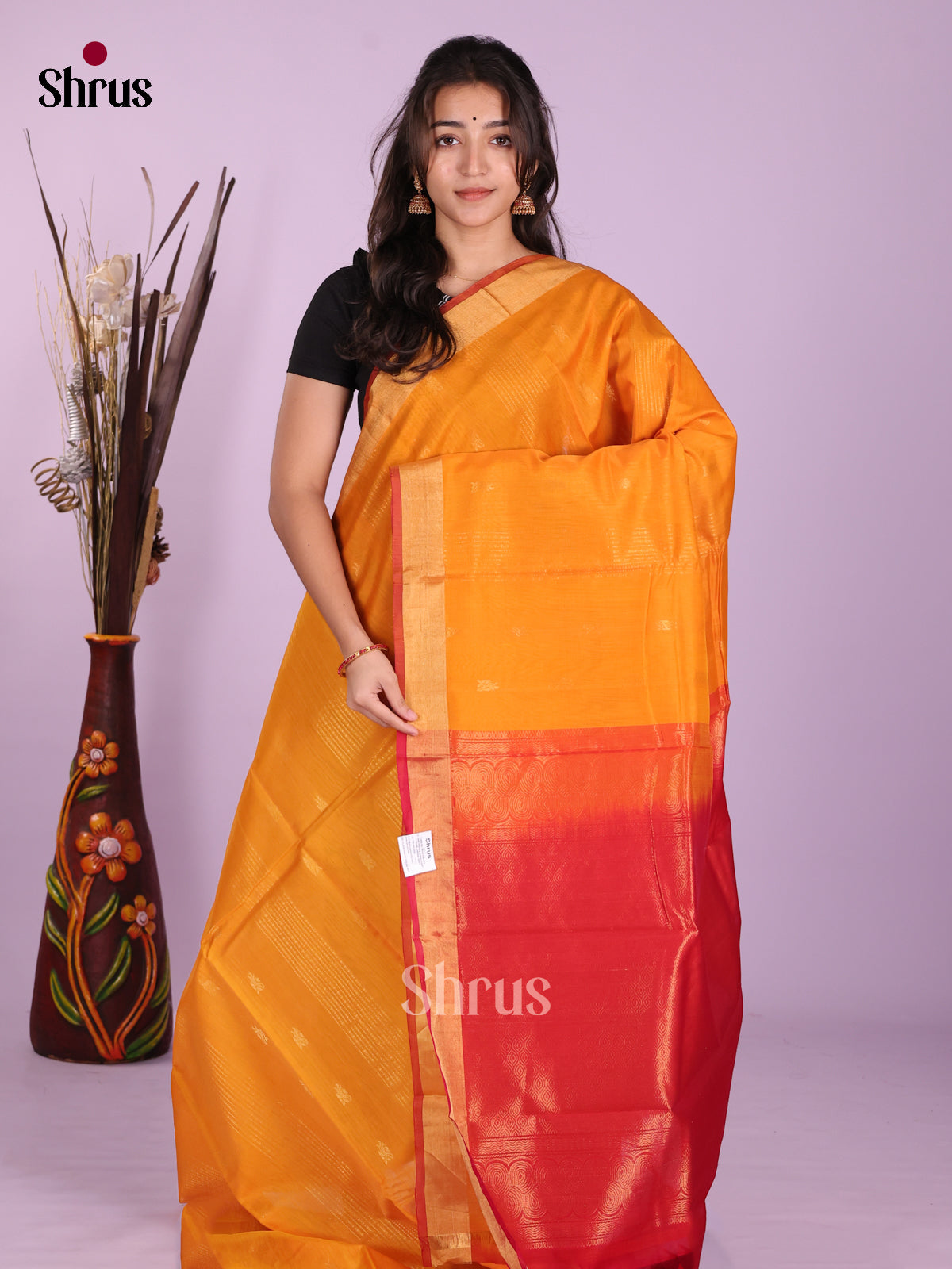 Mambazha Yellow & Red - Timeless Silk Cotton Saree