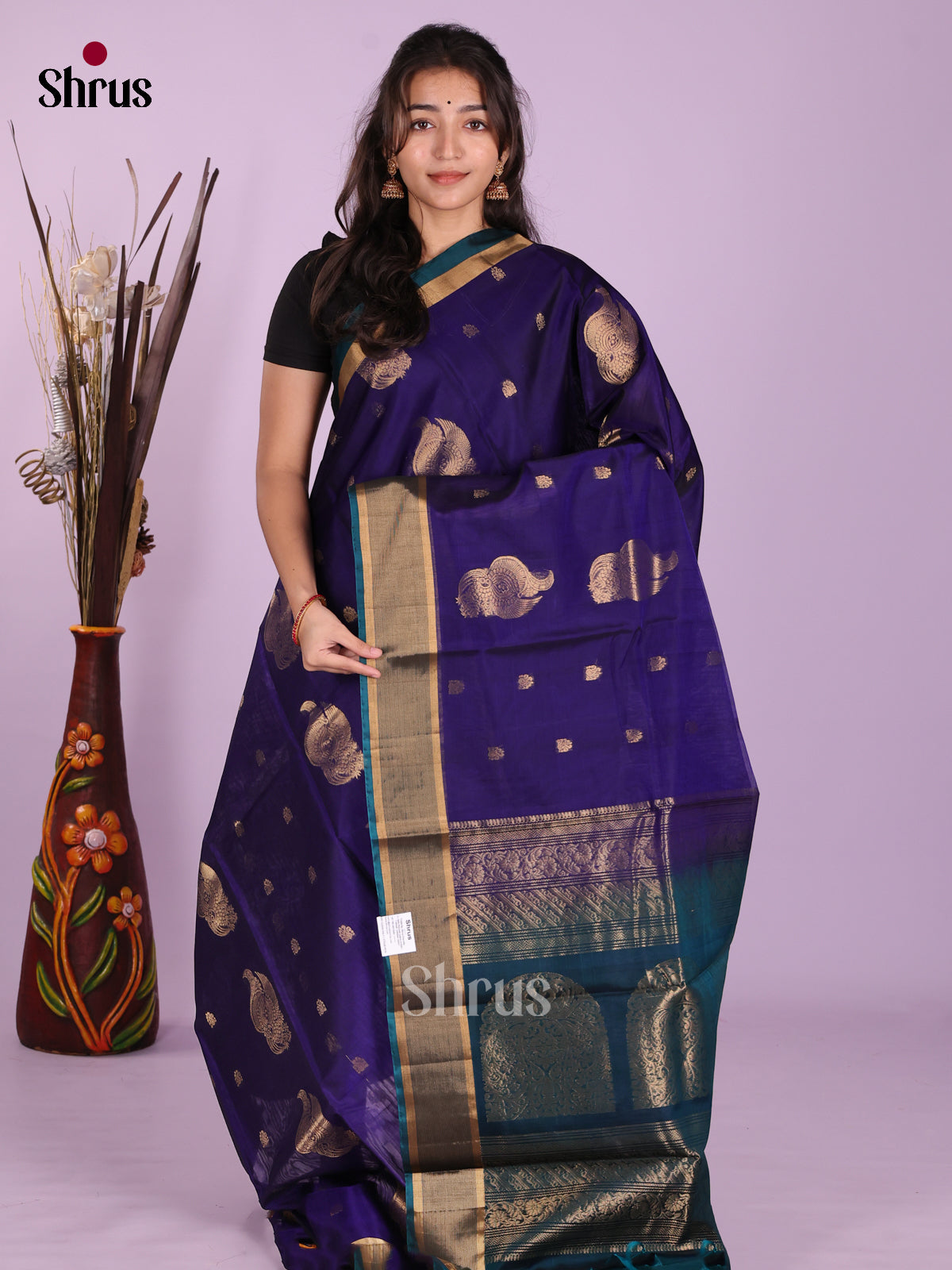 Blue & Peacock Blue- Timeless Silk Cotton Saree