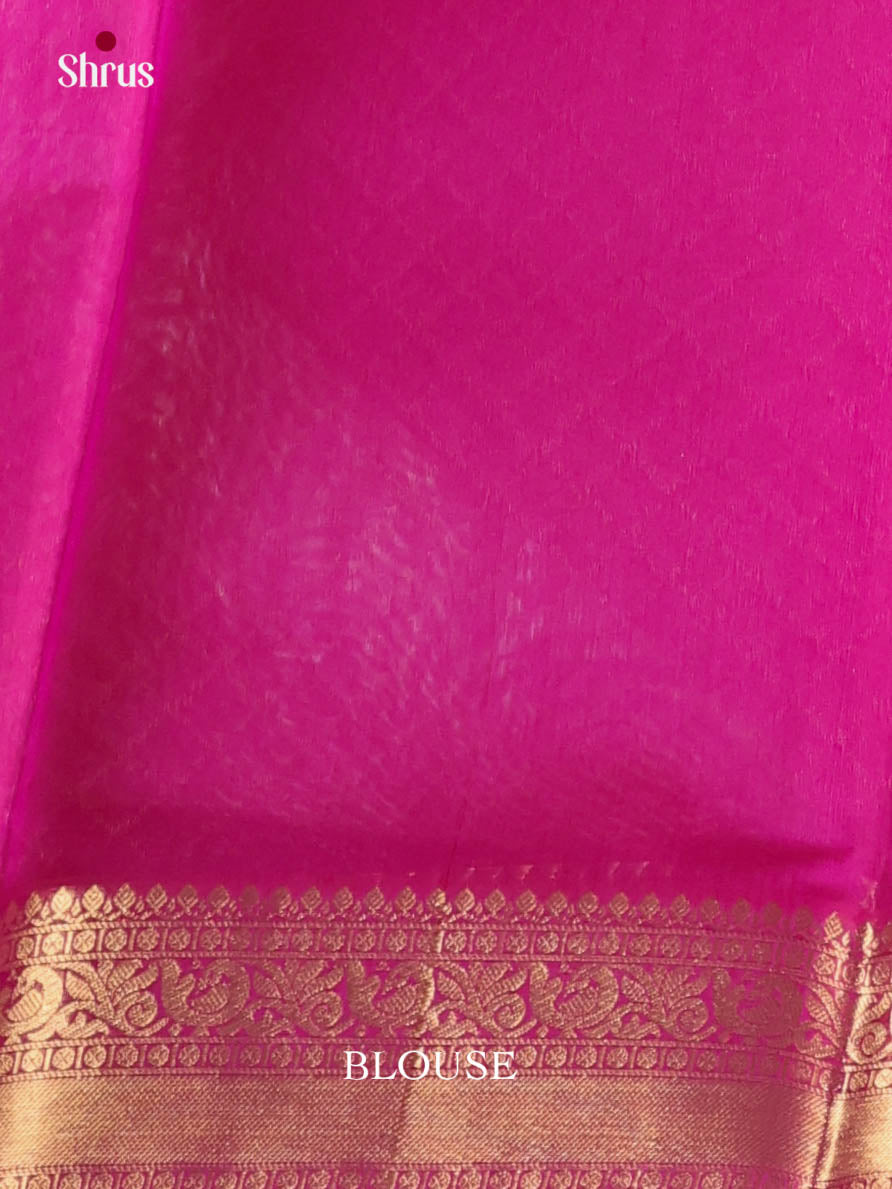 Orangish Pink & Pink- Timeless Silk Cotton Saree - Shop on Shrus.com