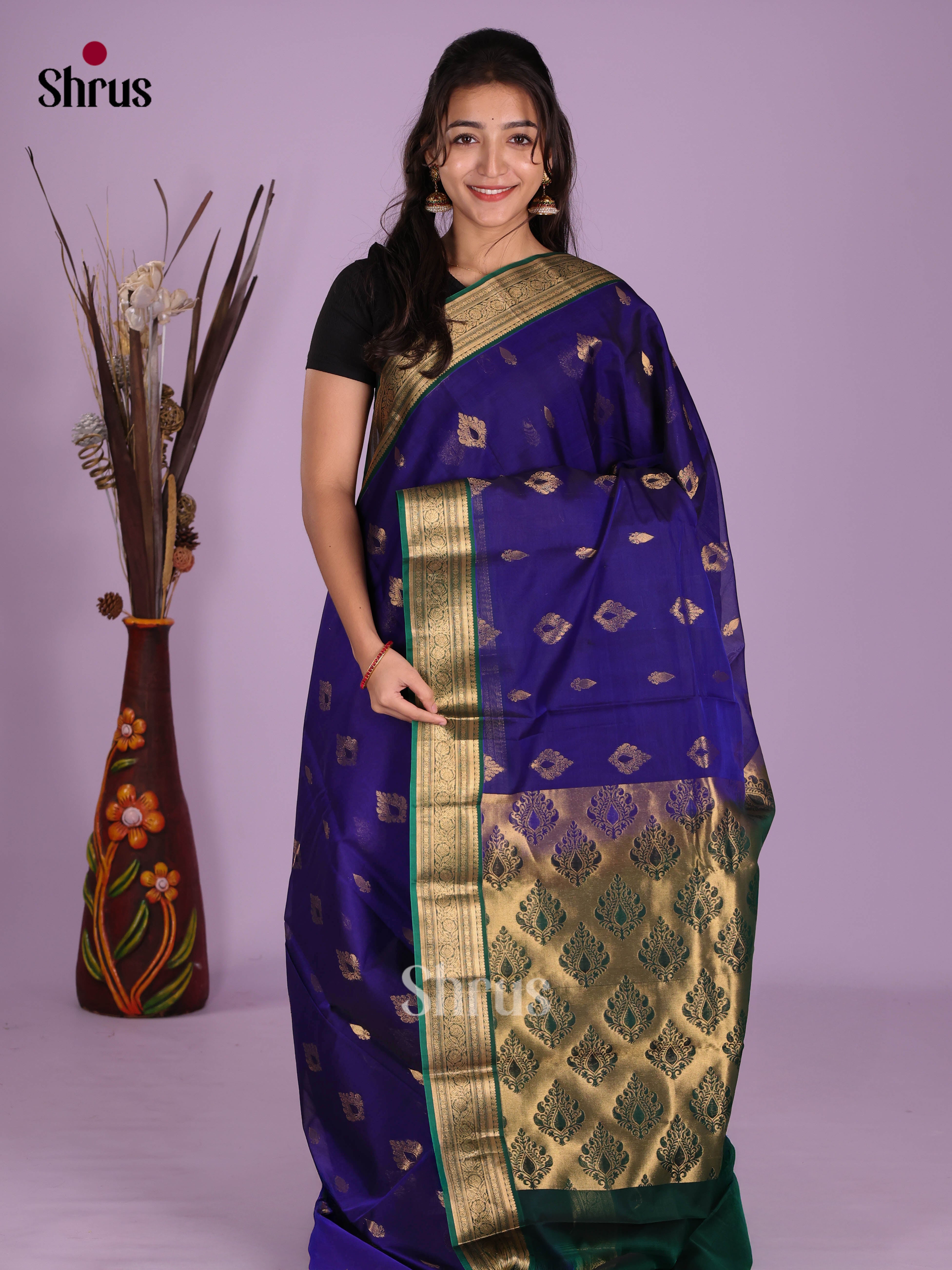 Blue & Green - Timeless Silk Cotton Saree