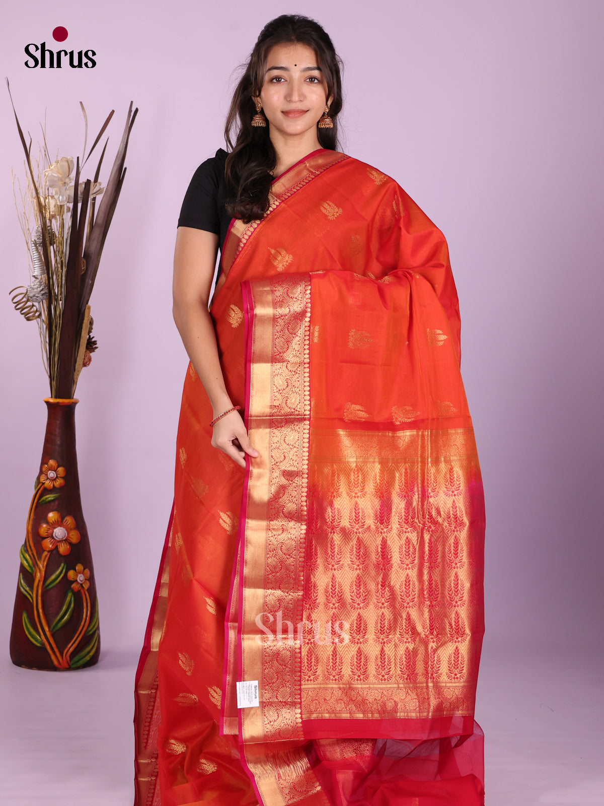 Orange & Red- Timeless Silk Cotton Saree