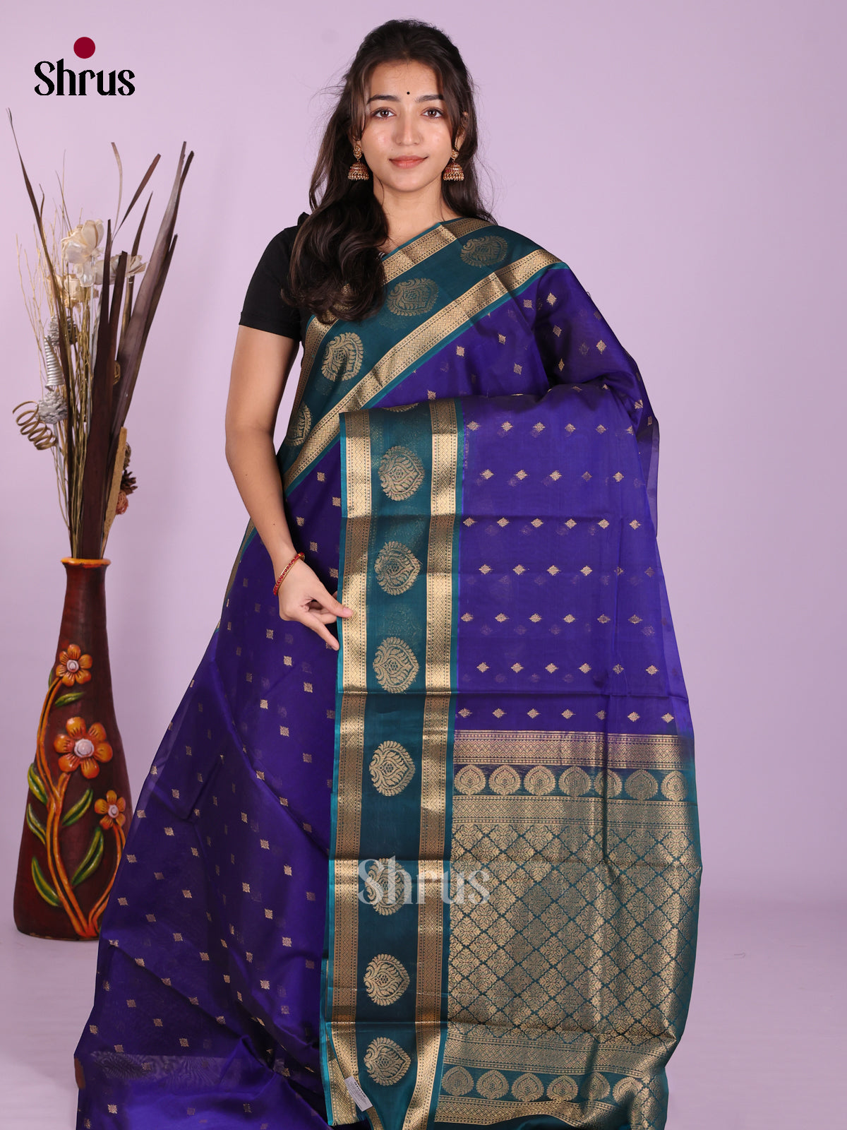 Blue & Peacock Blue - Timeless Silk Cotton Saree