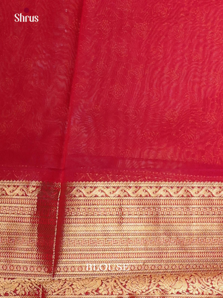 Green & Red - Timeless Silk Cotton Saree