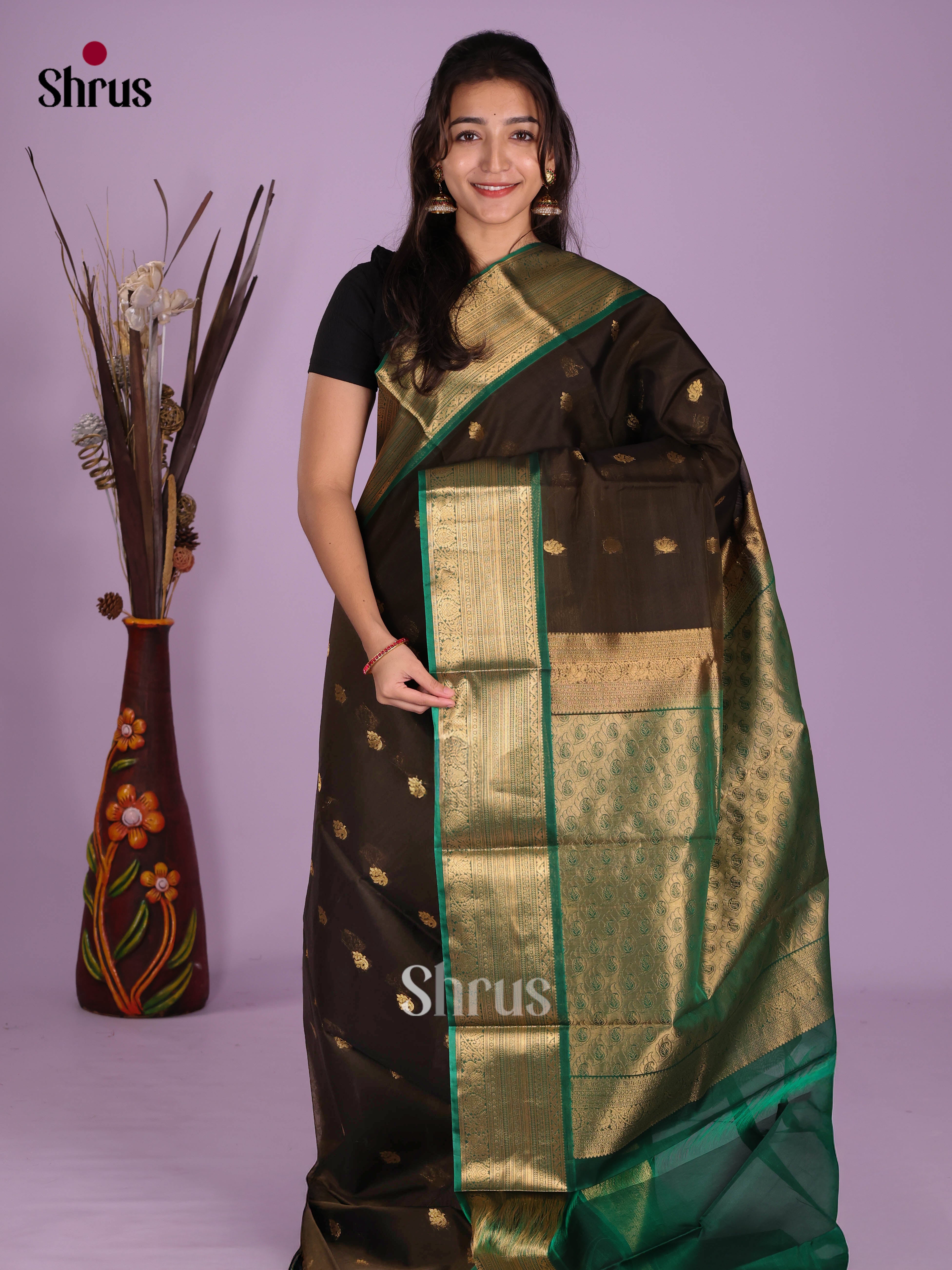 Black & Green - Timeless Silk Cotton Saree