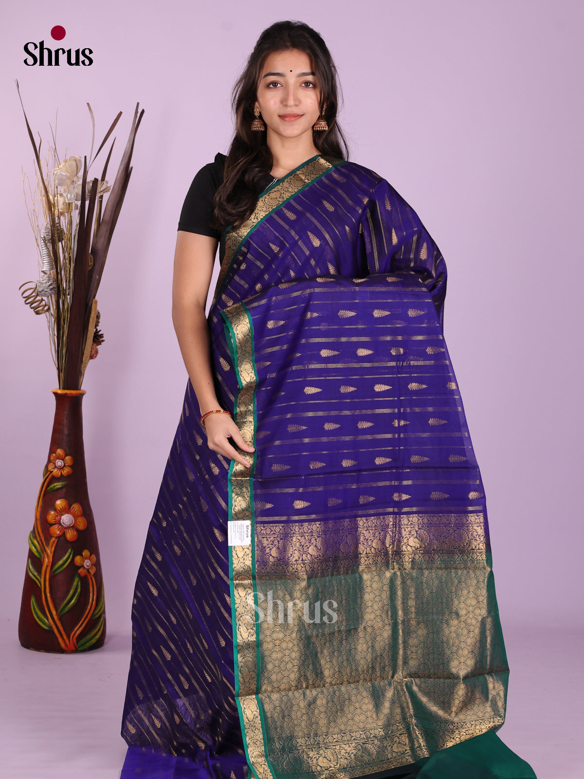 Blue & Peacock Green - Timeless Silk Cotton Saree