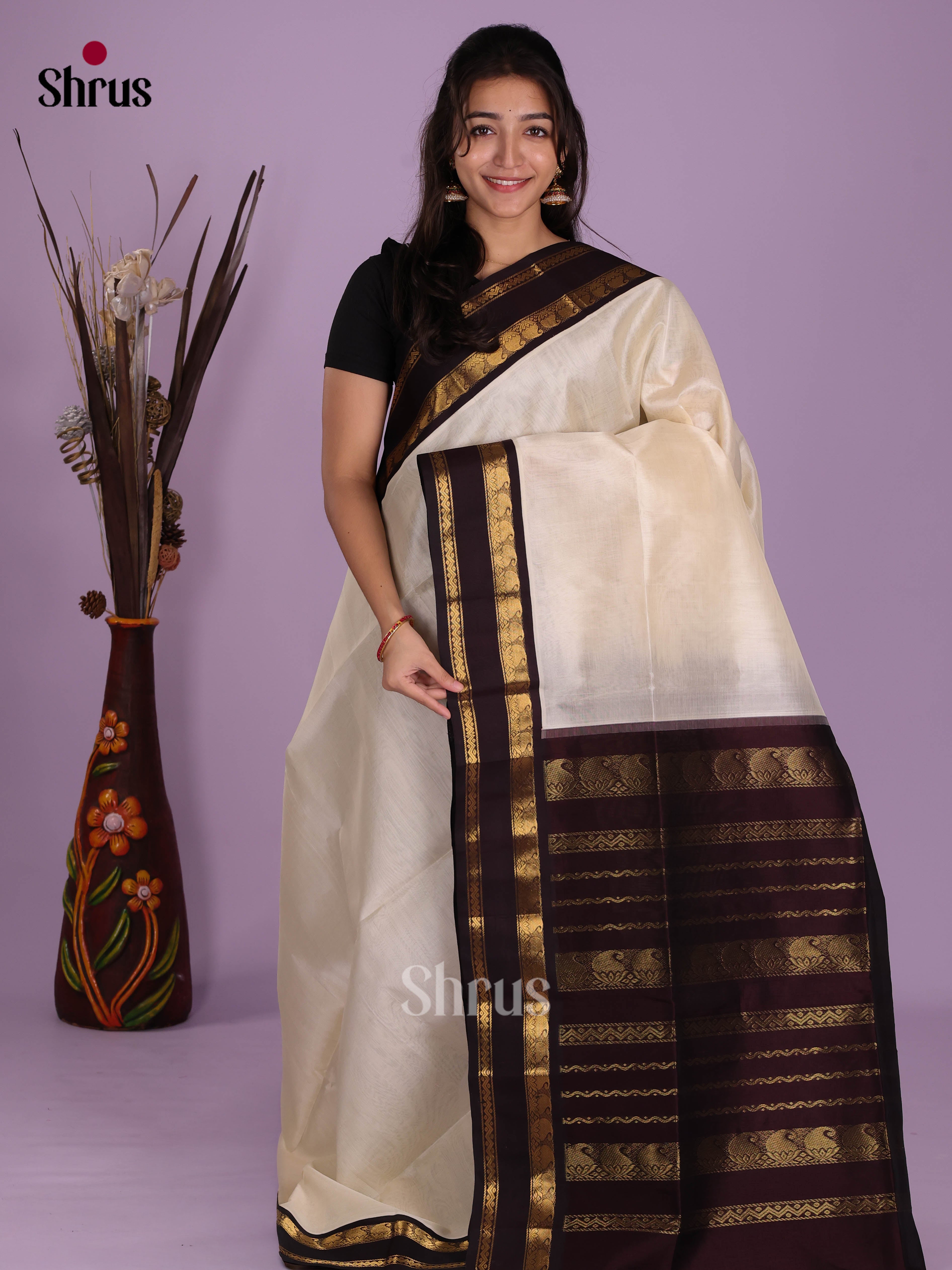 DKS08600 - Silk Cotton Saree