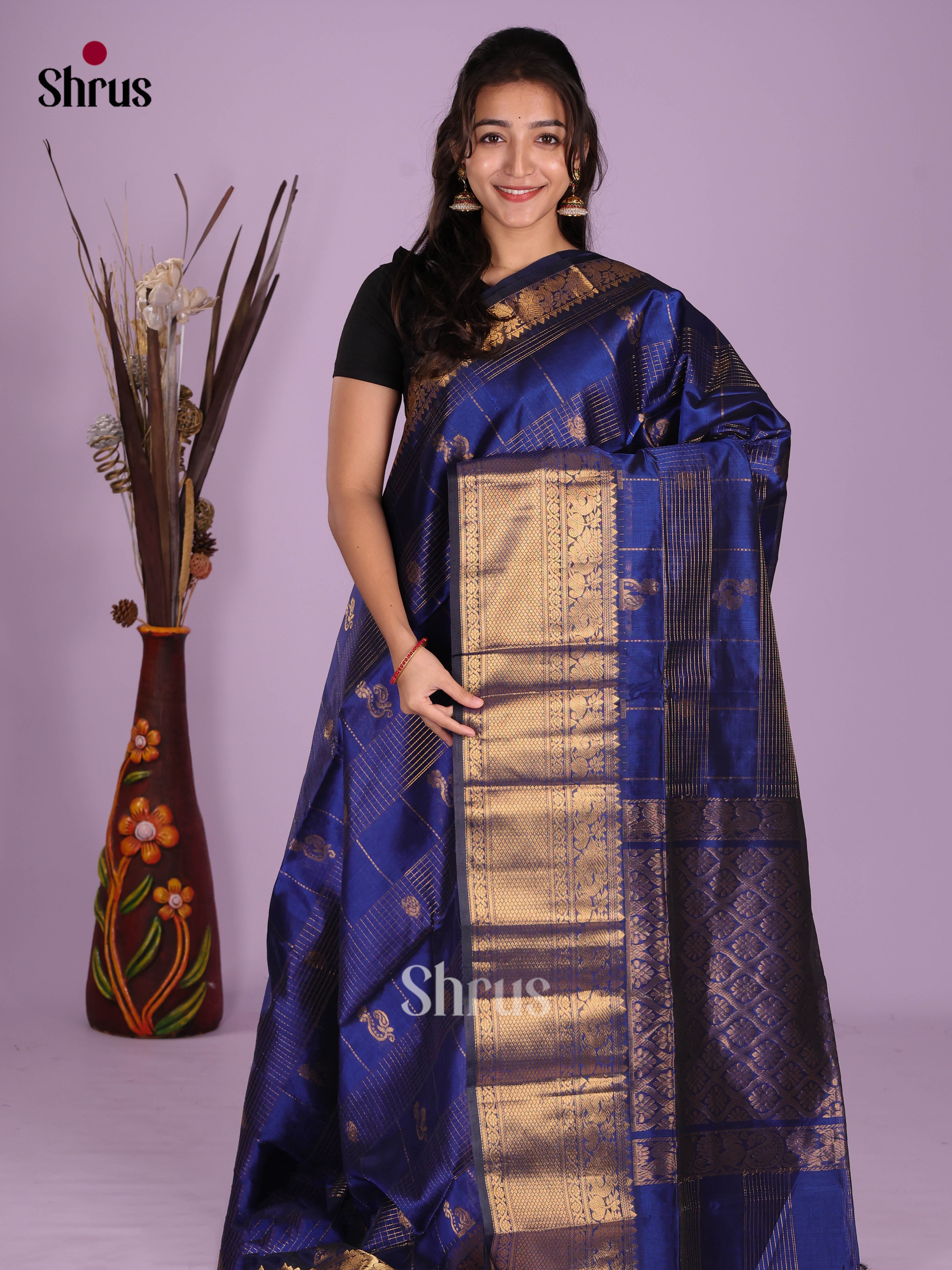 DKS08626 - Silk Cotton Saree - Shop on Shrus.com