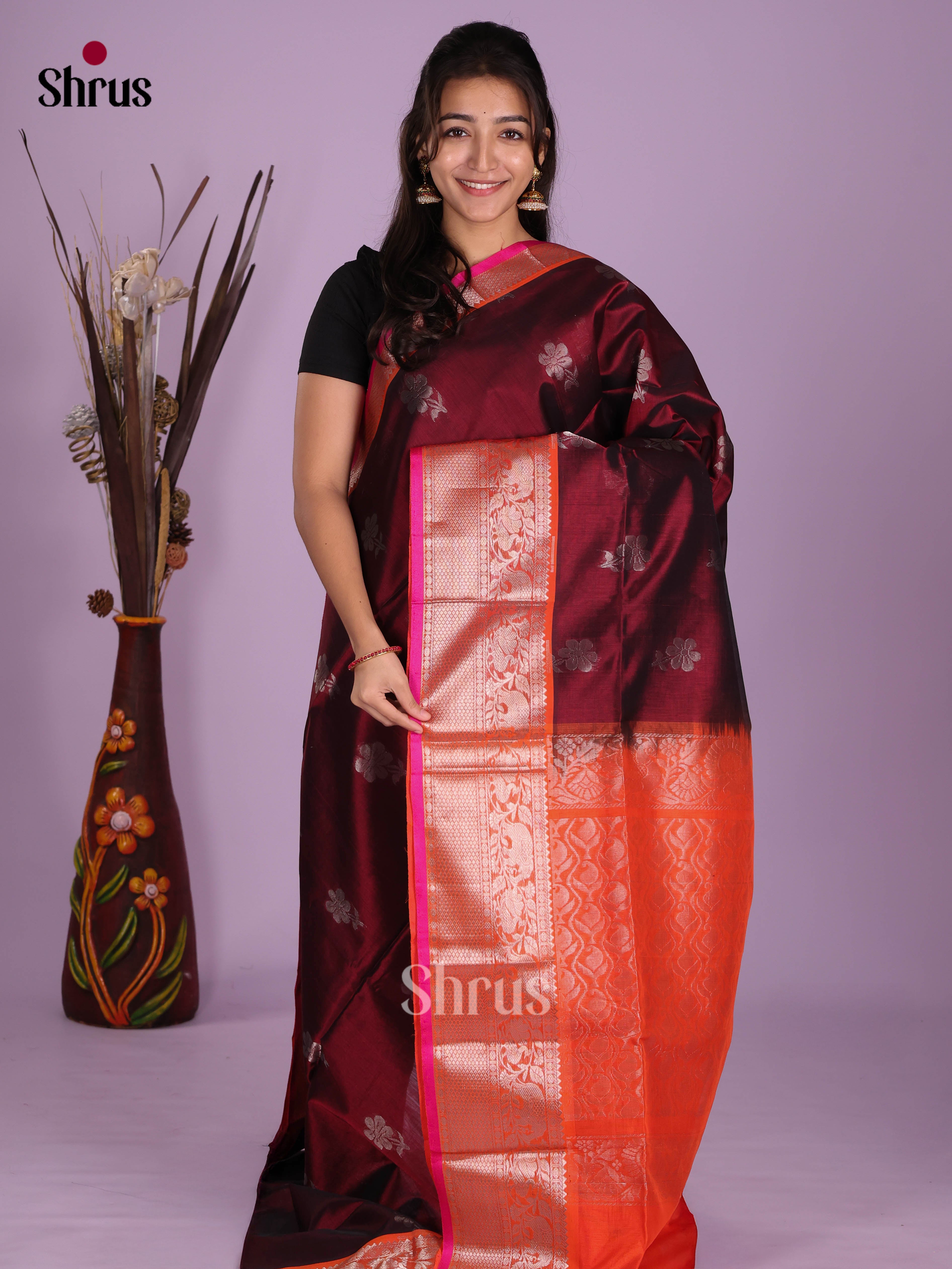 DKS08635 - Silk Cotton Saree - Shop on Shrus.com