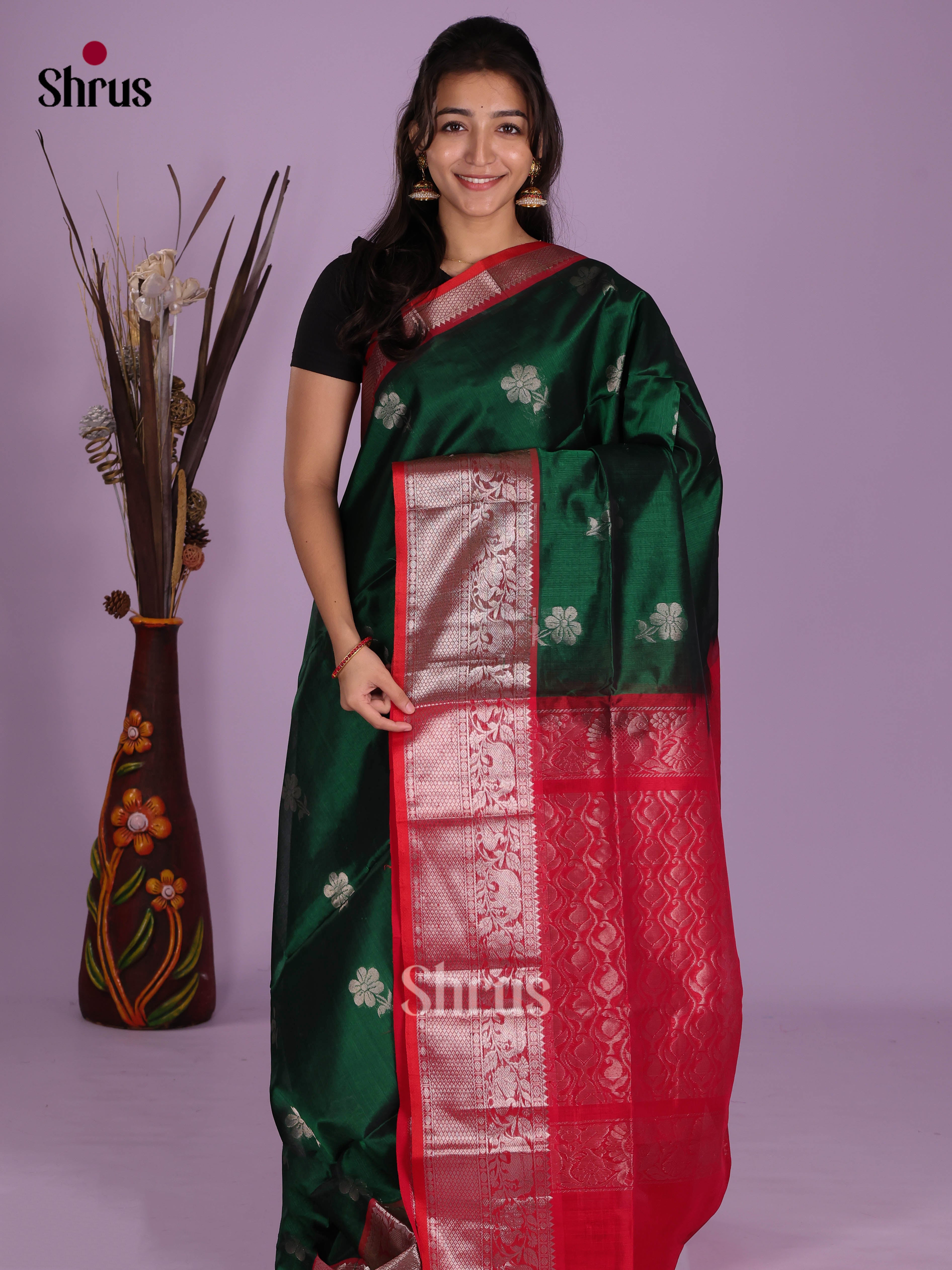 DKS08636 - Silk Cotton Saree - Shop on Shrus.com