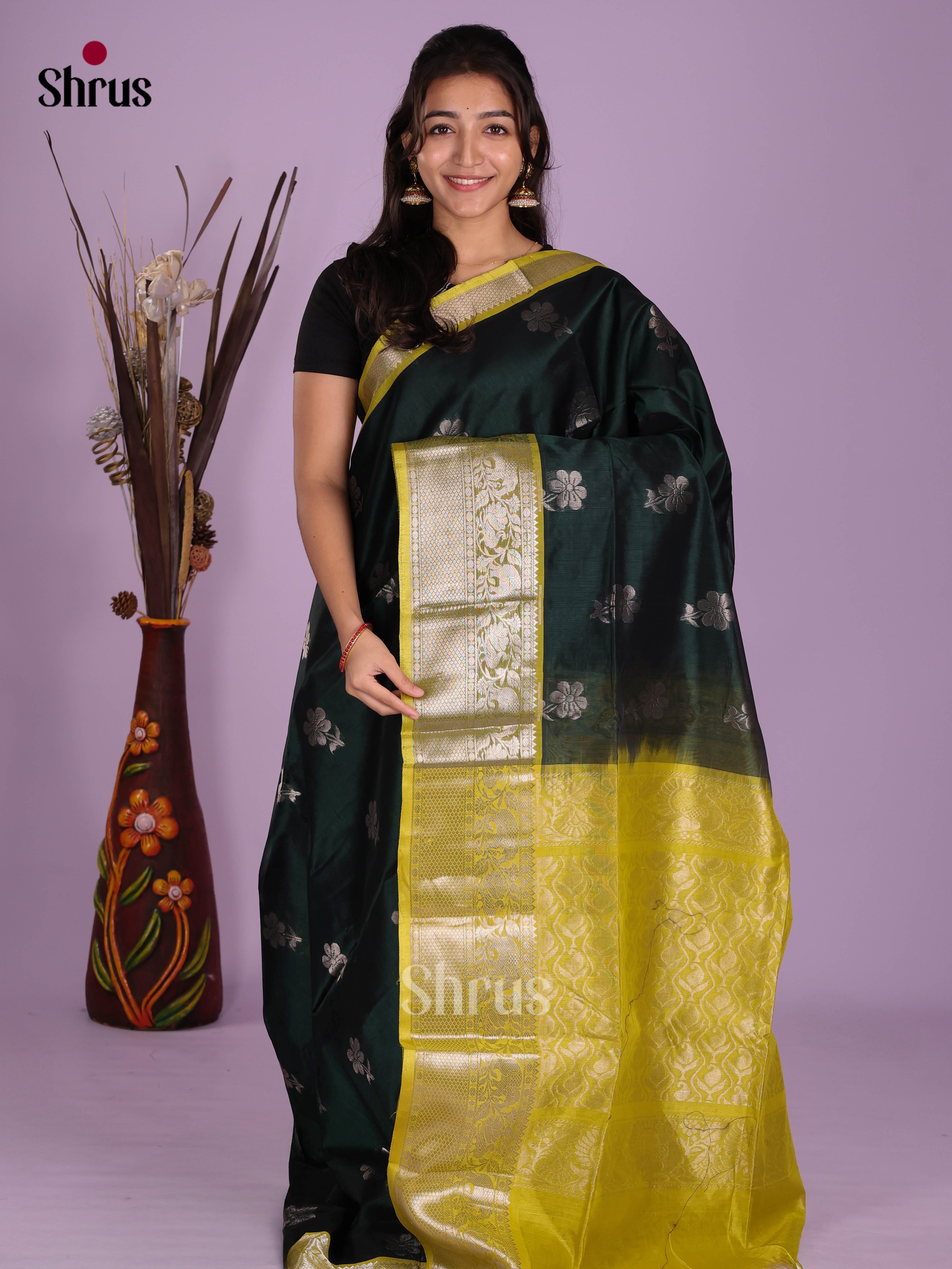 DKS08639 - Silk Cotton Saree - Shop on Shrus.com