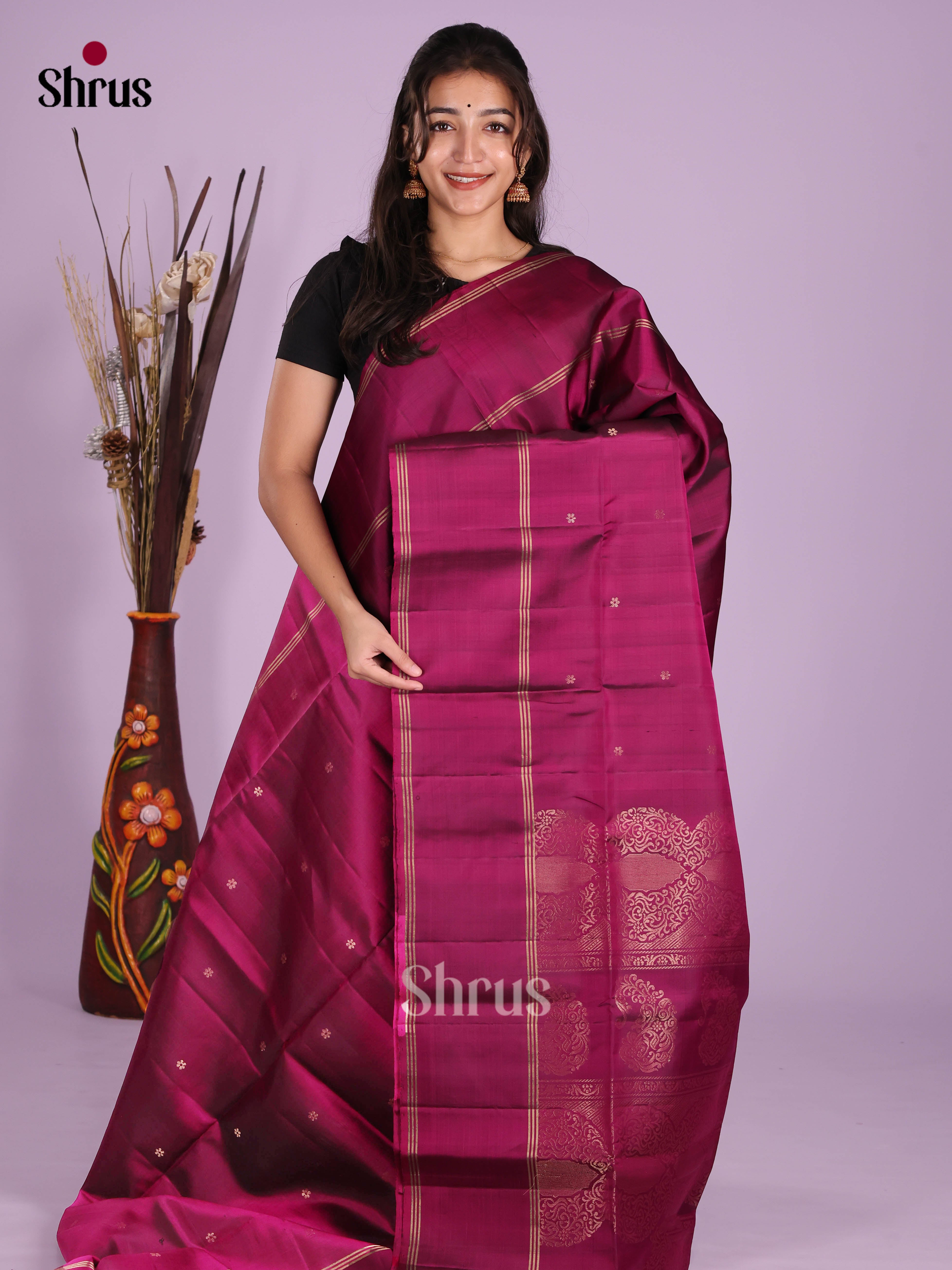 DKS10012 - Soft Silk (HR) Saree - Shop on Shrus.com
