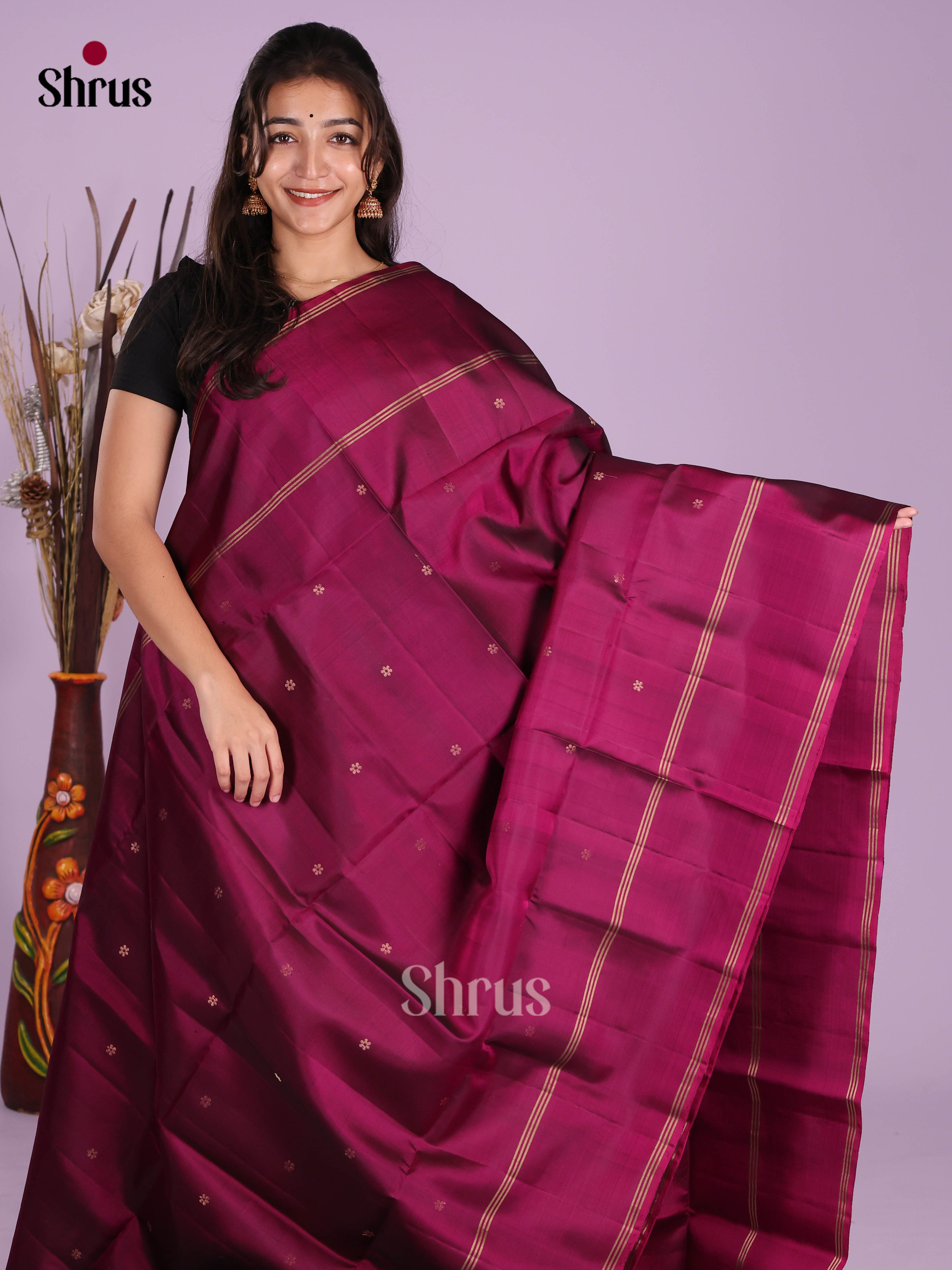 DKS10012 - Soft Silk (HR) Saree - Shop on Shrus.com