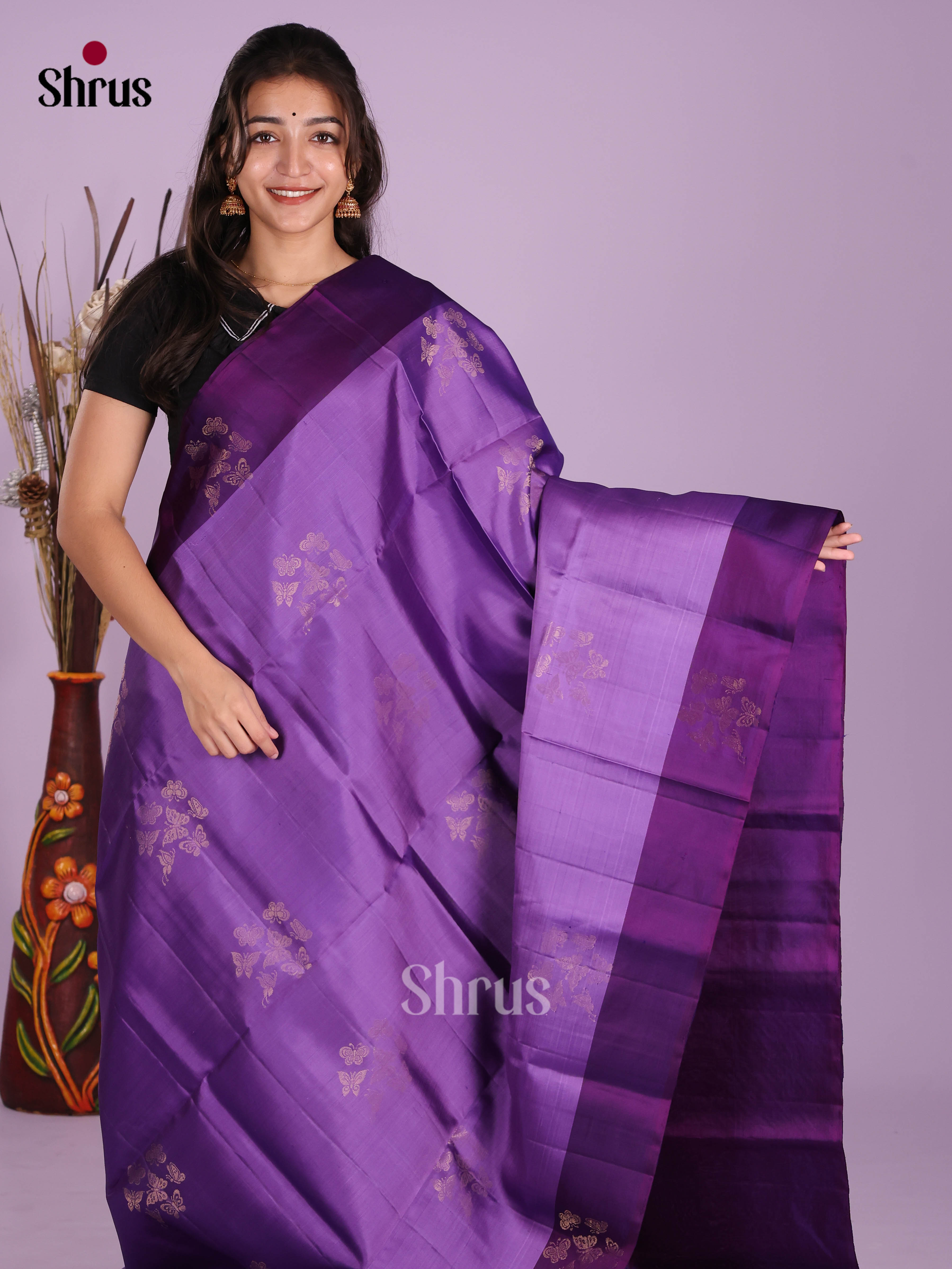 DKS10015 - Soft Silk (HR) Saree - Shop on Shrus.com