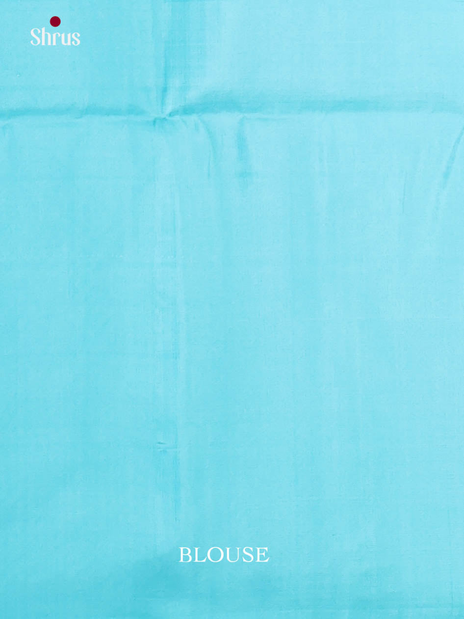 Ethereal Green & Blue Soft Silk Saree with thread woven checks, zari floral buttas