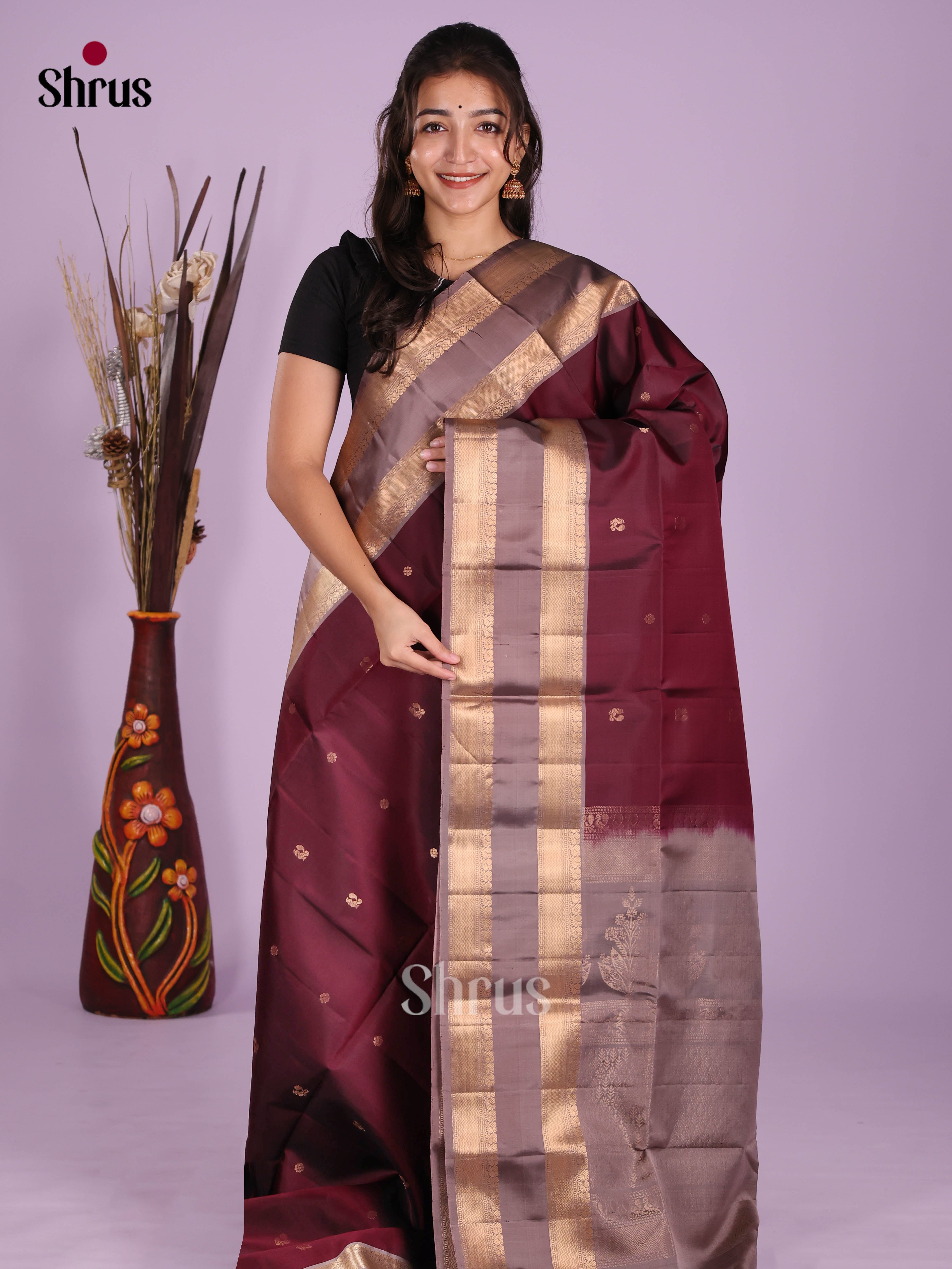 DKS10075 - Soft Silk (HR) Saree - Shop on Shrus.com