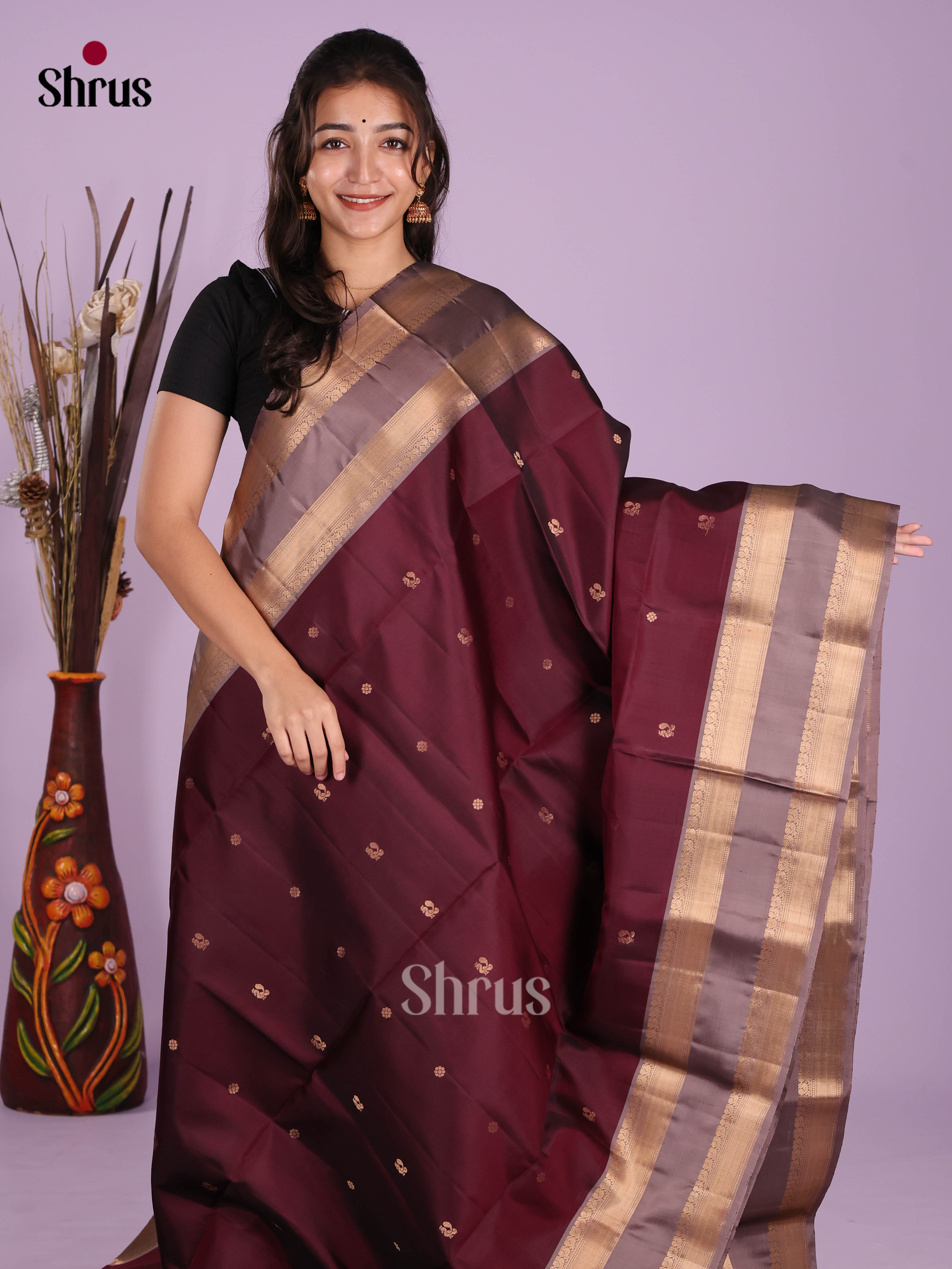 DKS10075 - Soft Silk (HR) Saree - Shop on Shrus.com