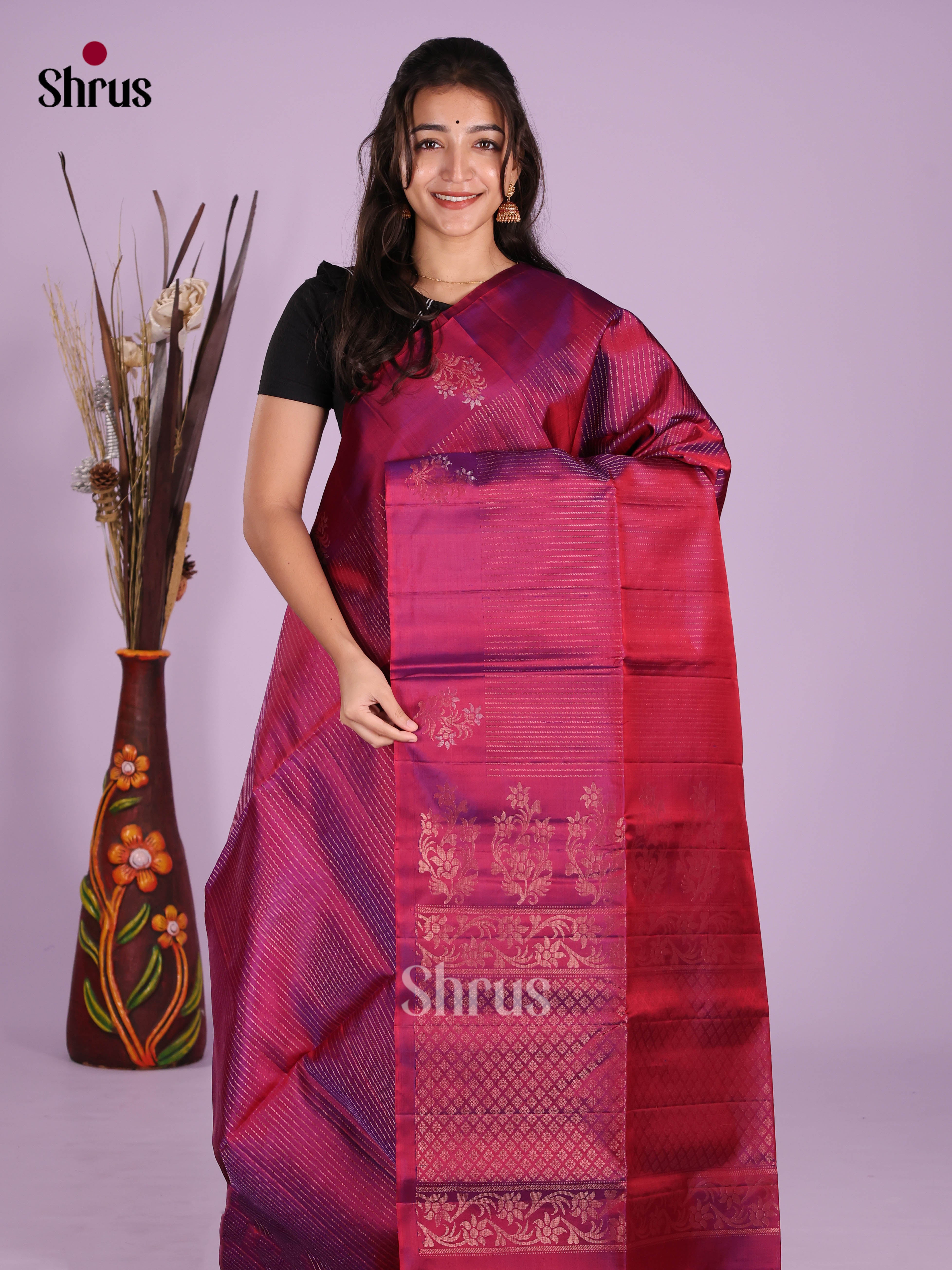 DKS10120 - Soft Silk (HR) Saree - Shop on Shrus.com