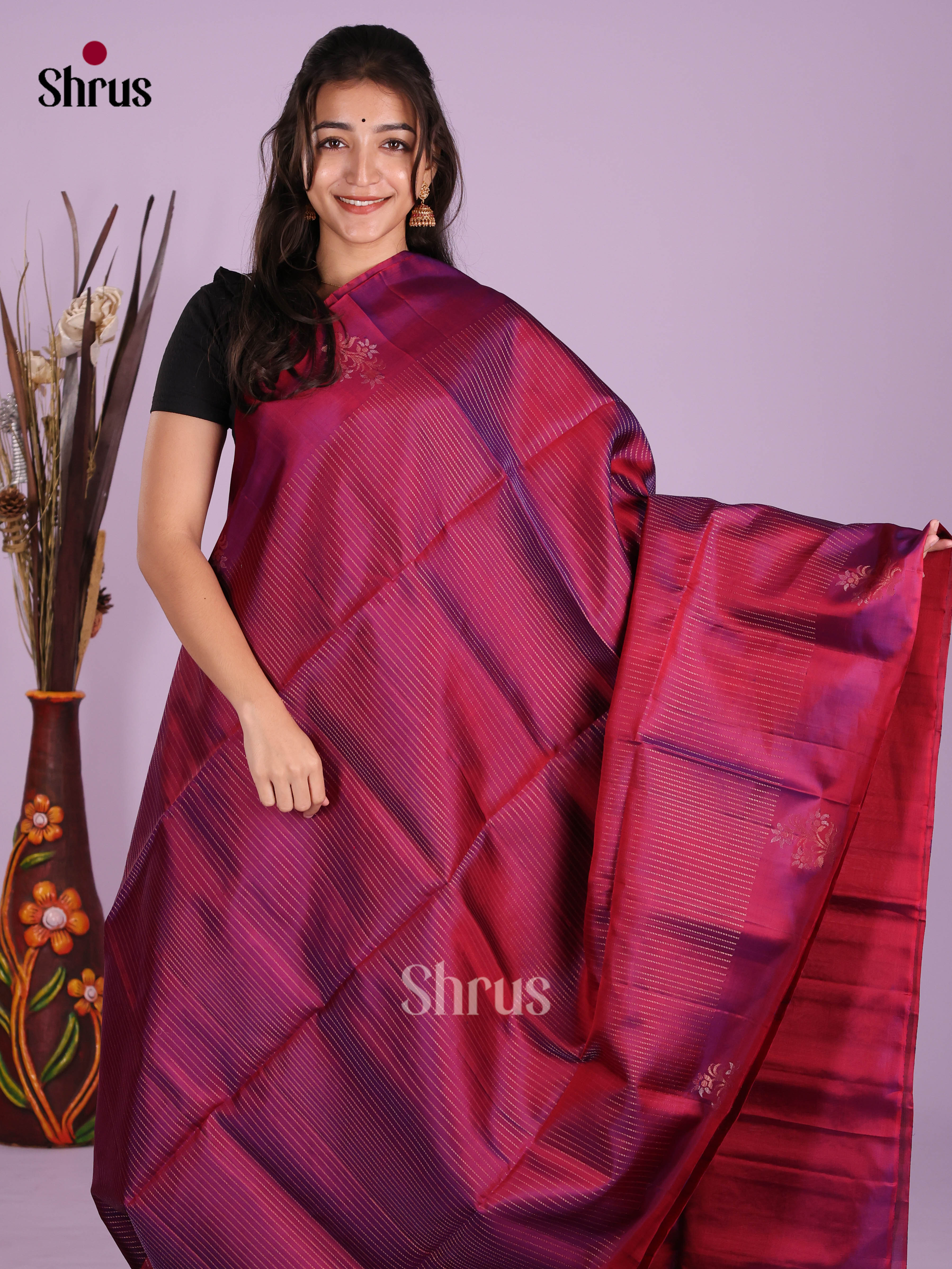 DKS10120 - Soft Silk (HR) Saree - Shop on Shrus.com