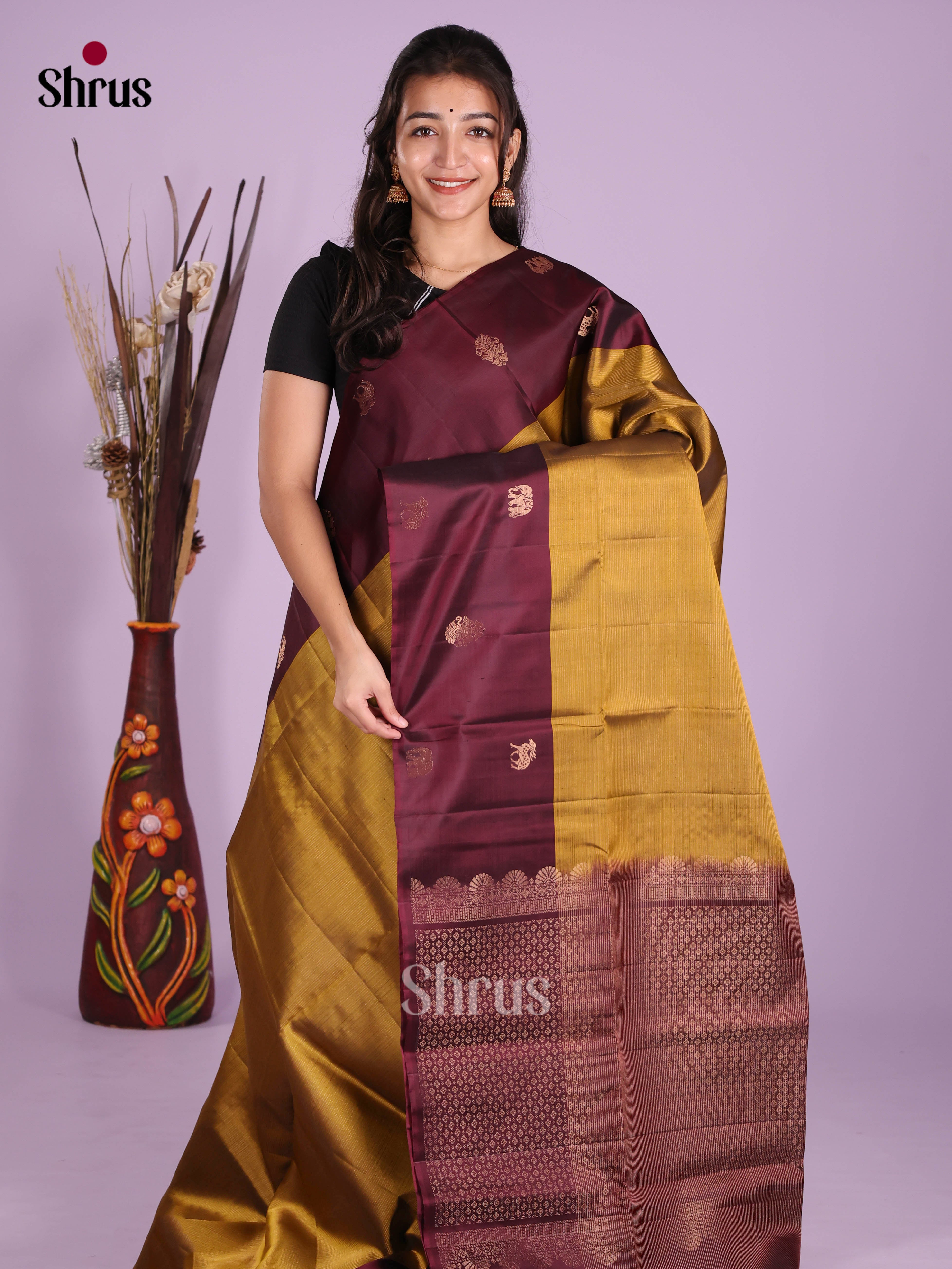 DKS10133 - Soft Silk (HR) Saree - Shop on Shrus.com