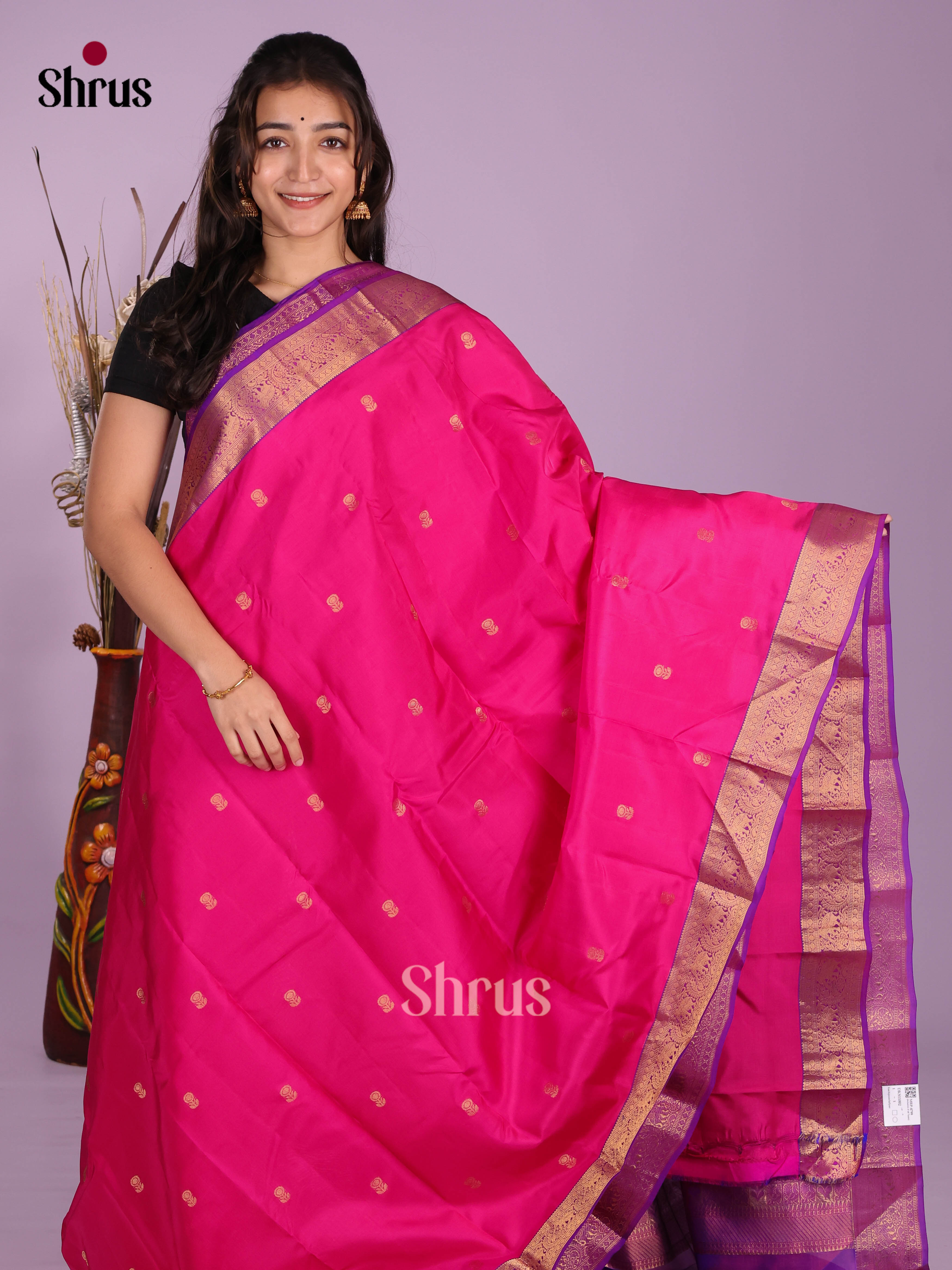 DKS11002 - Kanchipuram-halfpure Saree - Shop on Shrus.com