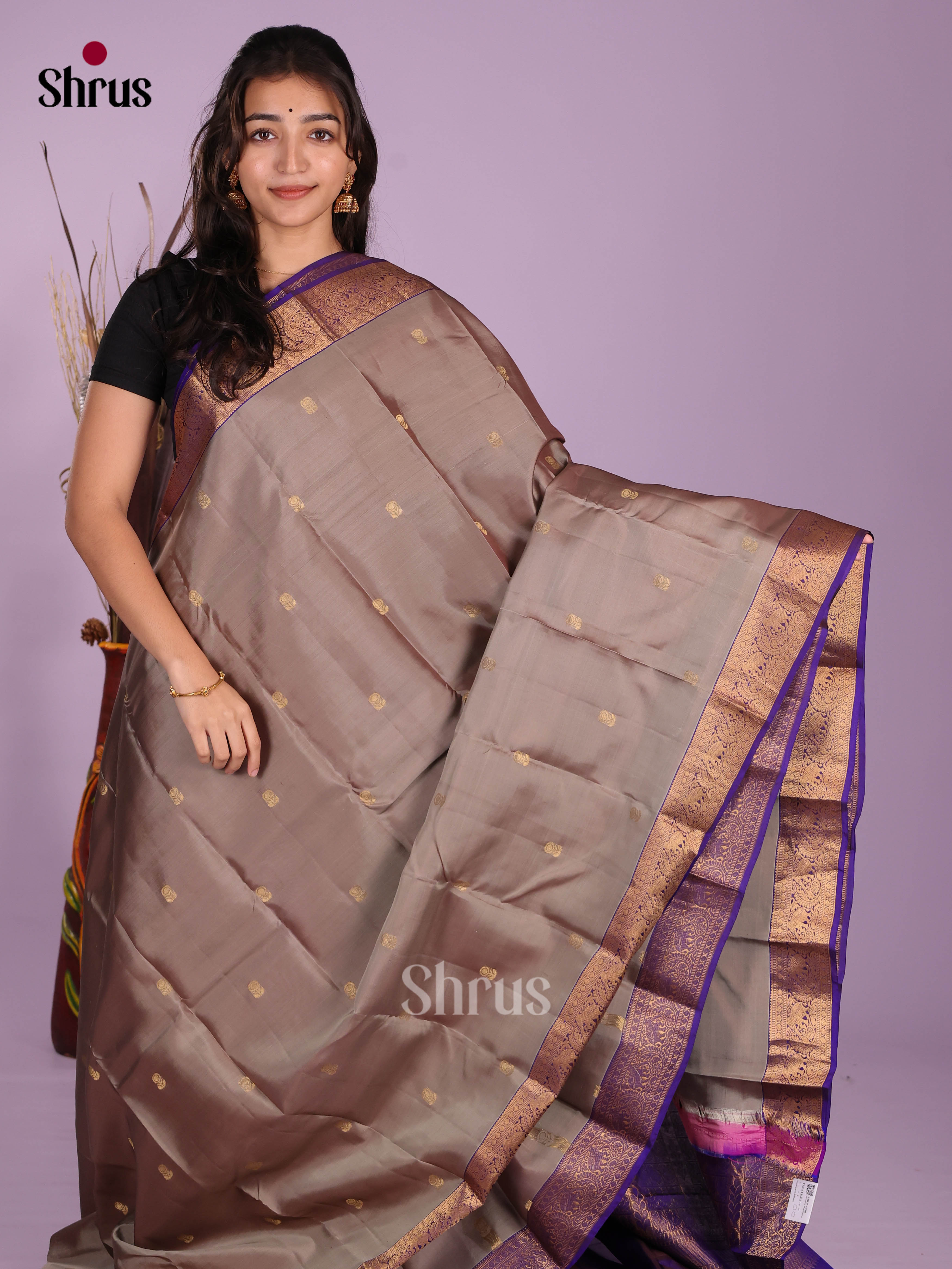 DKS11003 - Kanchipuram-halfpure Saree - Shop on Shrus.com