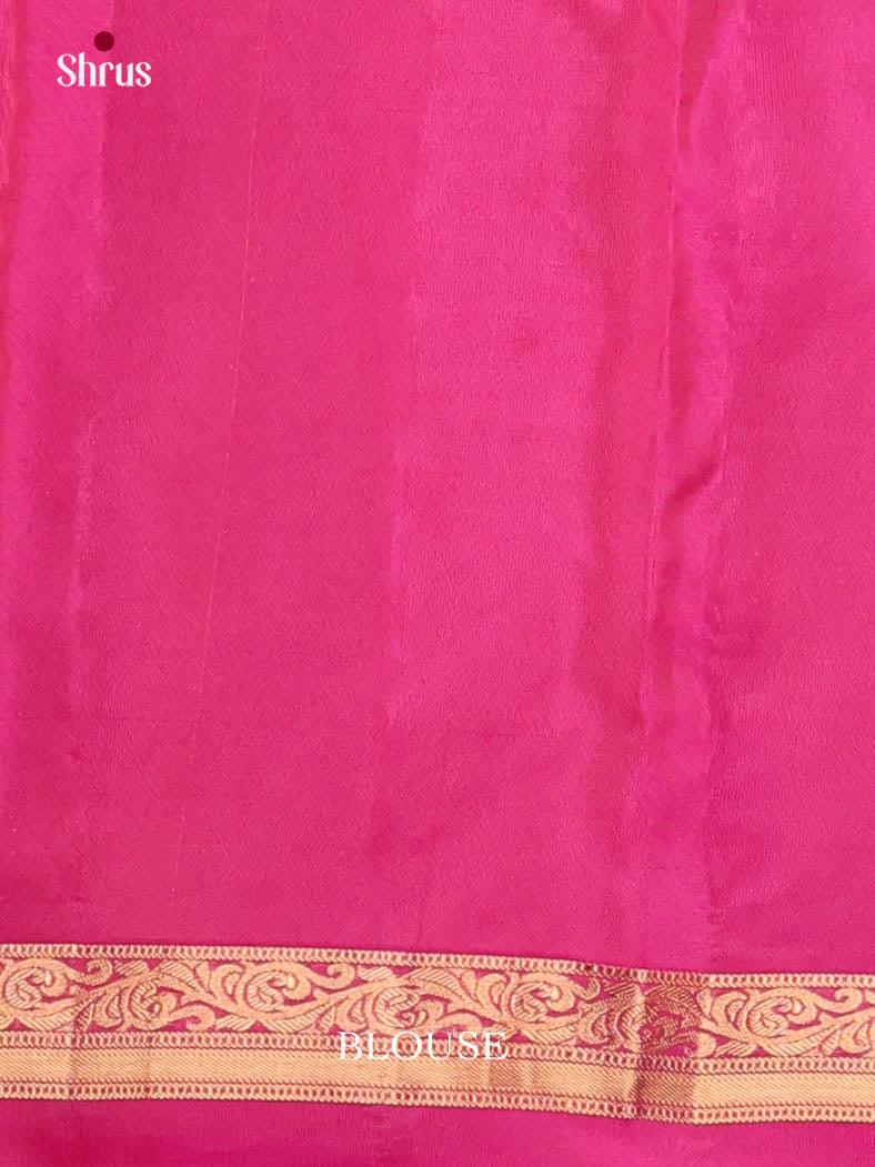 Brown & Pink - Kanchipuram-halfpure Saree