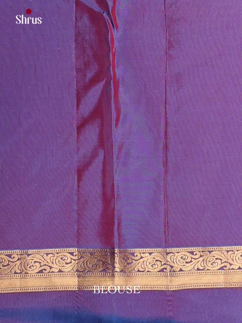 Red & Purple- Kanchipuram-halfpure Saree