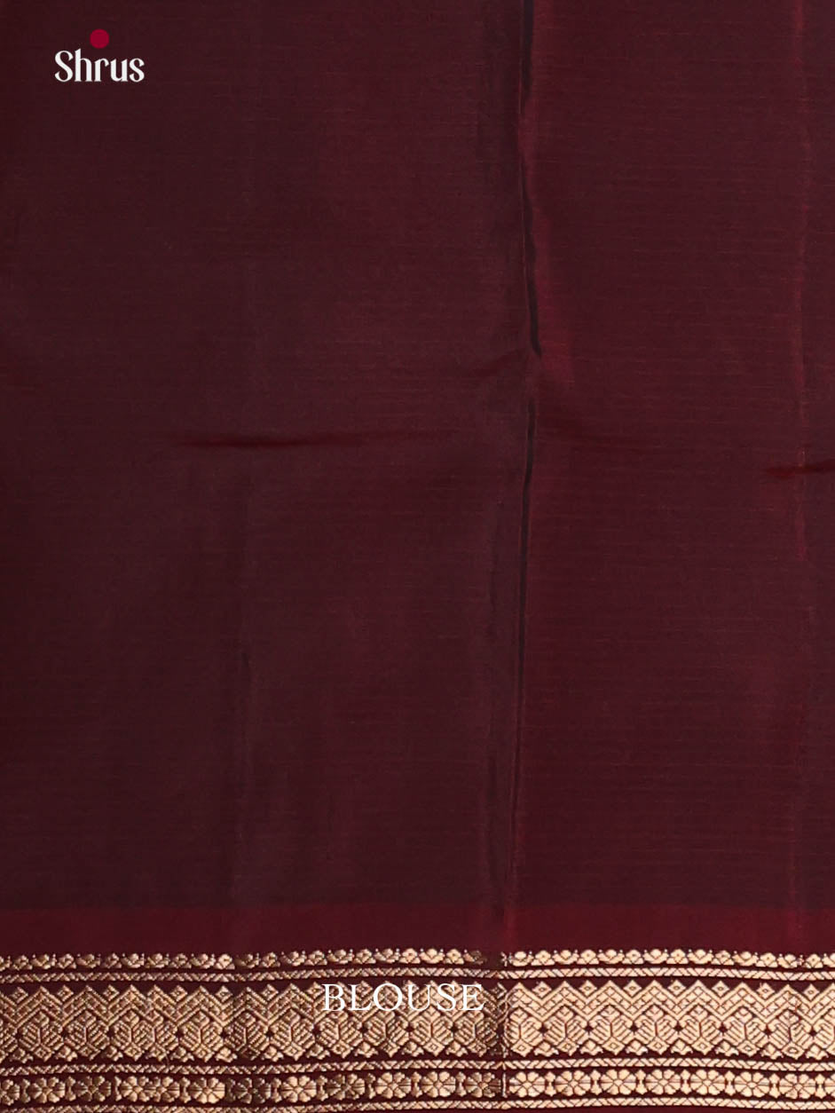 Grey & Maroon - Kanchipuram-halfpure Saree - Shop on Shrus.com