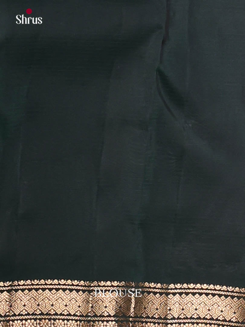 Maroon & Green - Kanchipuram-halfpure Saree - Shop on Shrus.com
