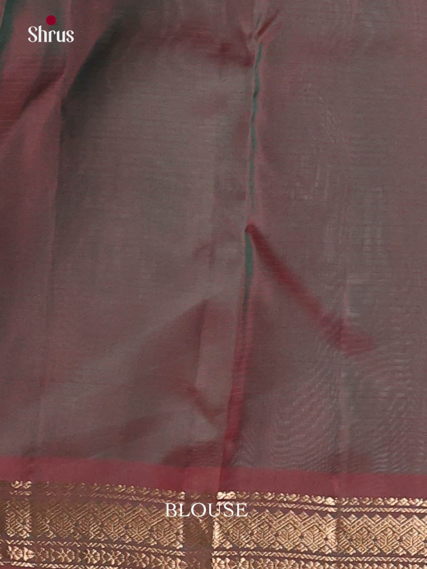 Green & Maroon - Kanchipuram-halfpure Saree - Shop on Shrus.com