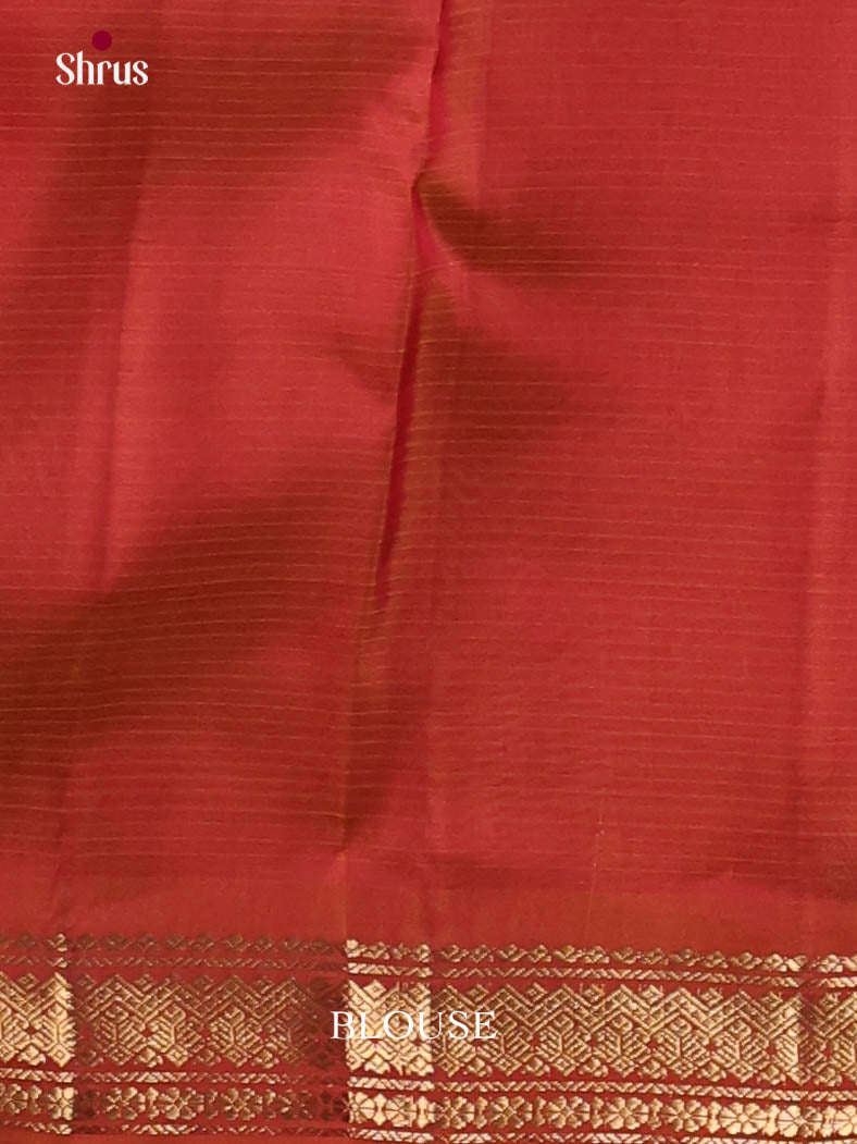 Red & Brick- Kanchipuram-halfpure Saree