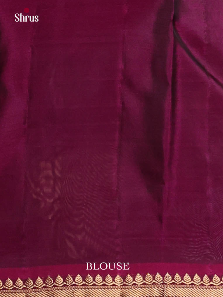 Blue & Maroon- Kanchipuram-halfpure Saree