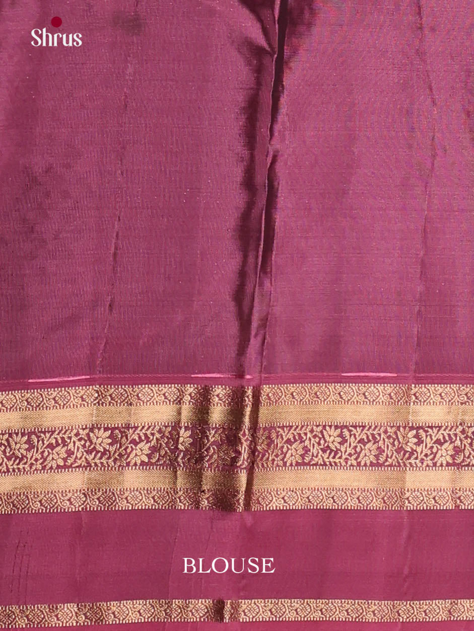 Green & Purple- Kanchipuram-halfpure Saree - Shop on Shrus.com