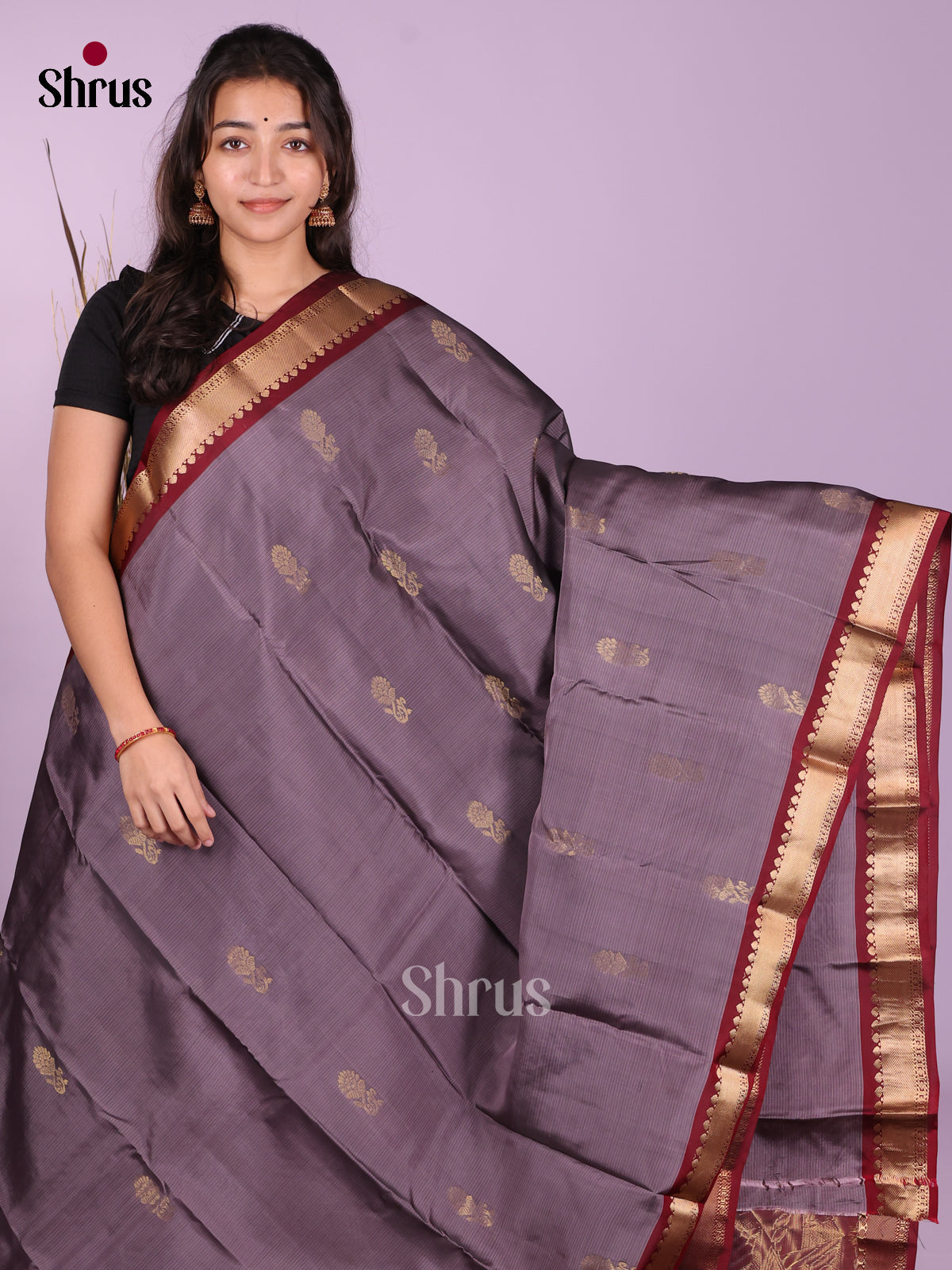 DKS11067 - Kanchipuram-halfpure Saree - Shop on Shrus.com