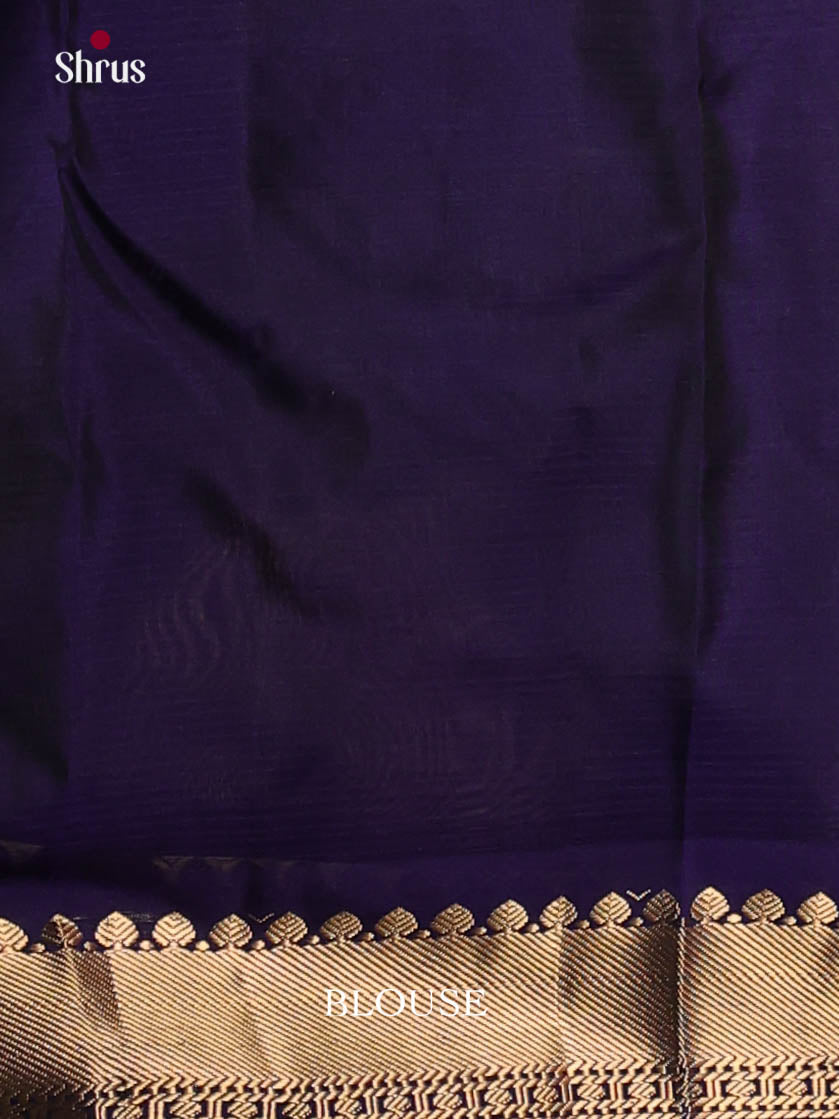 Mehandi & Blue - Kanchipuram-halfpure Saree - Shop on Shrus.com