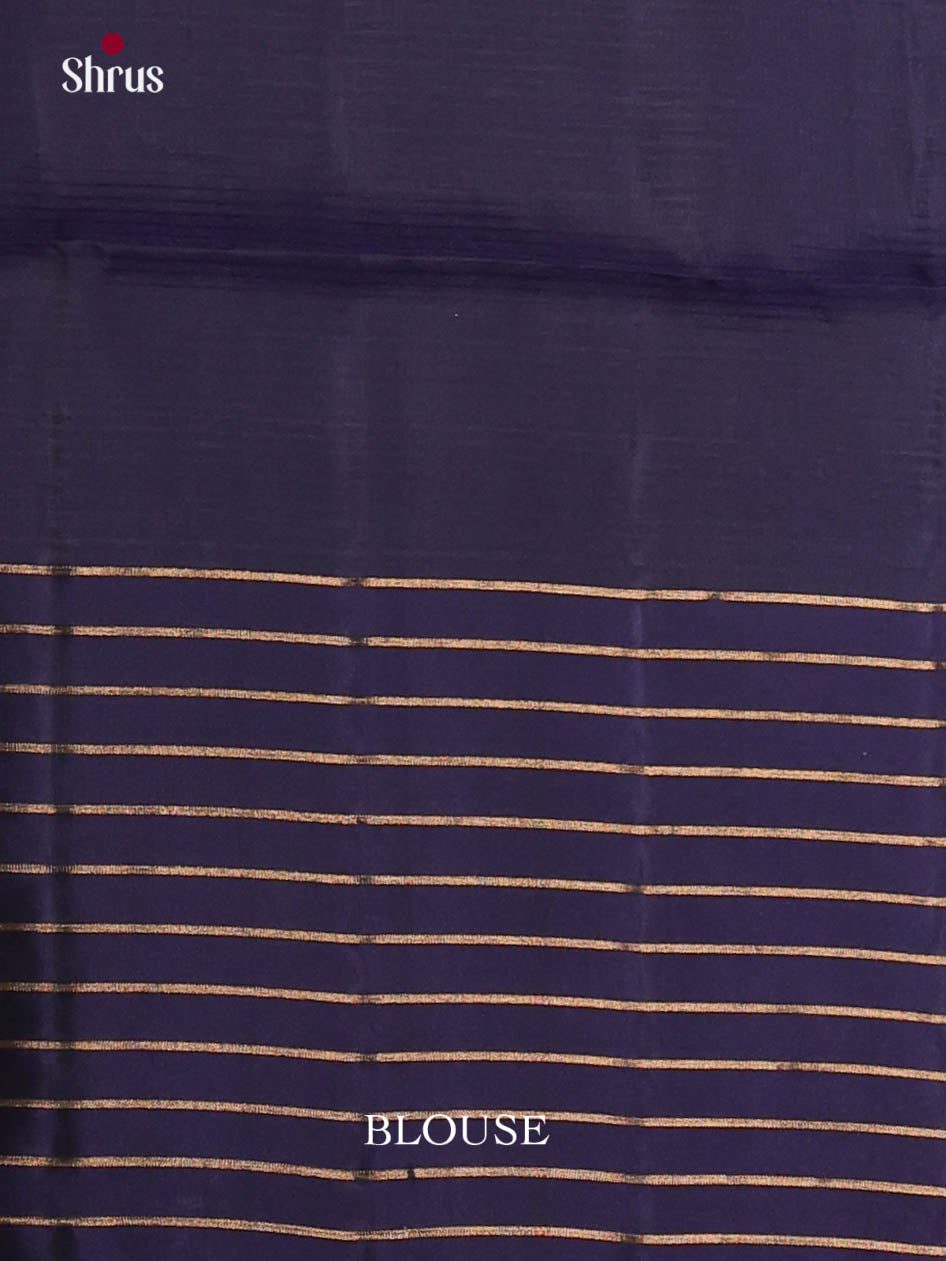Blue & Navy Blue - Softsilk-halfpure Saree
