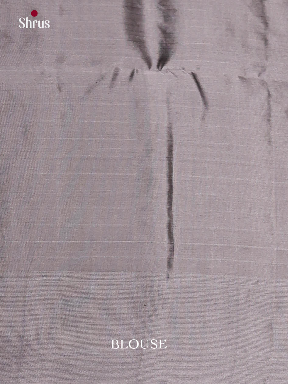 Maroon & Grey- Softsilk-halfpure Saree