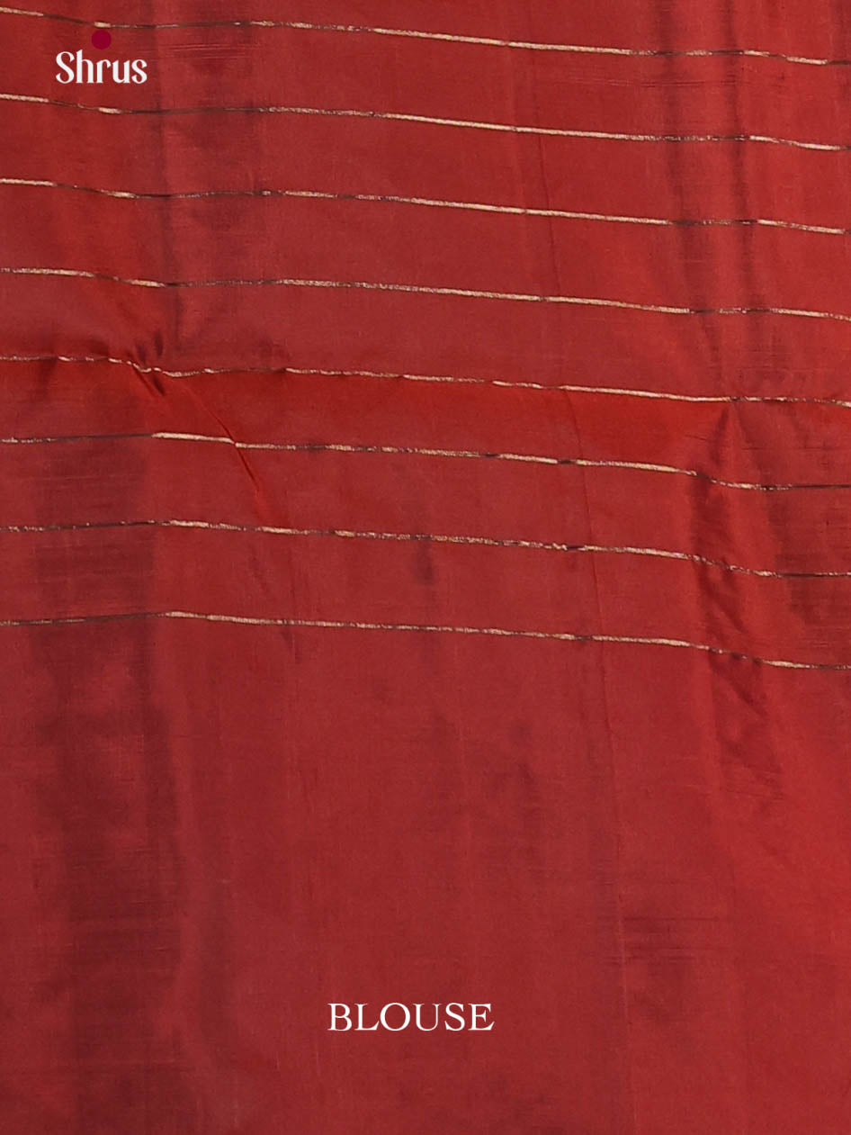 Green & Red - Softsilk-halfpure Saree