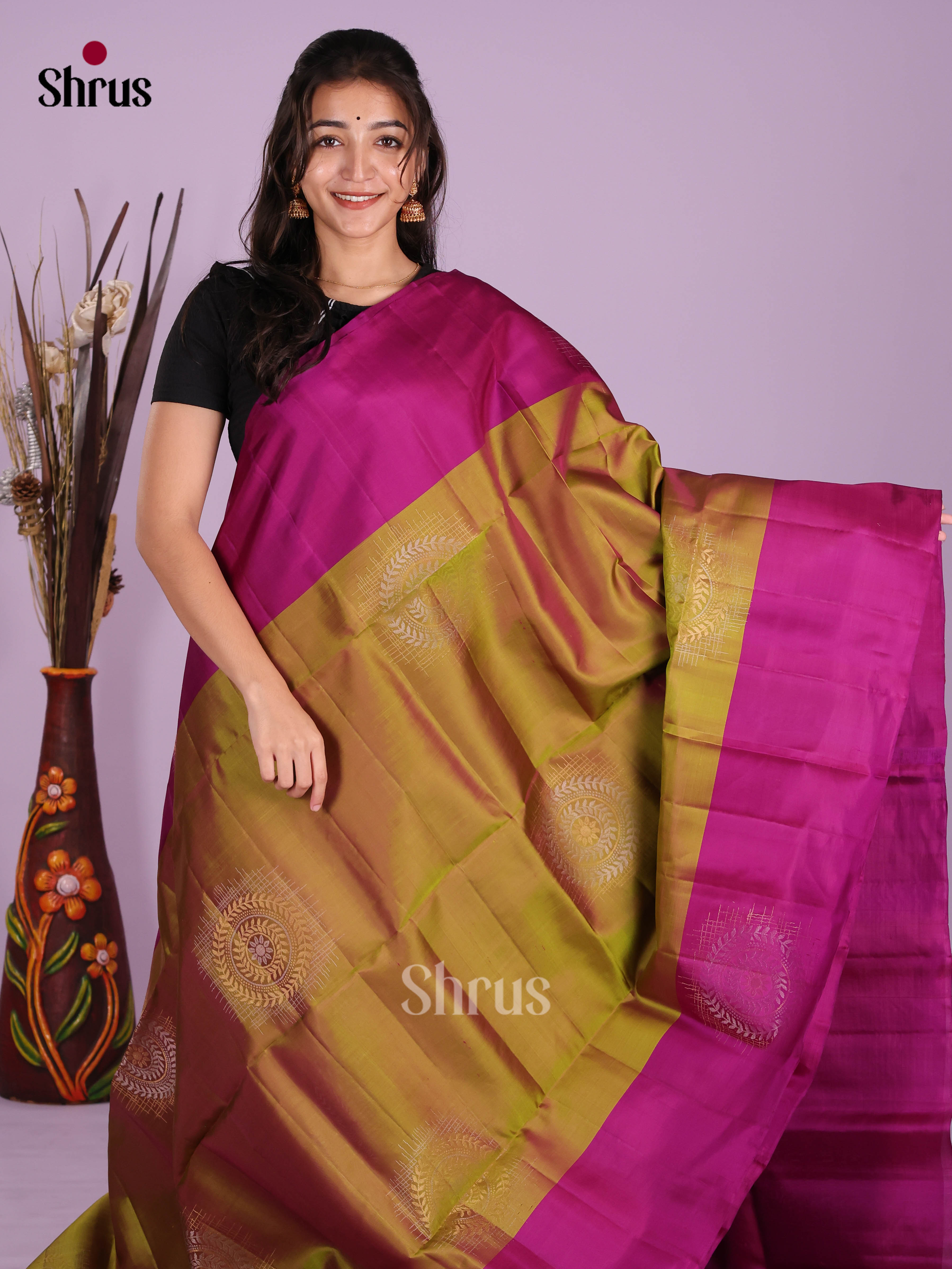 DKS11159 - Soft Silk (HR) Saree - Shop on Shrus.com