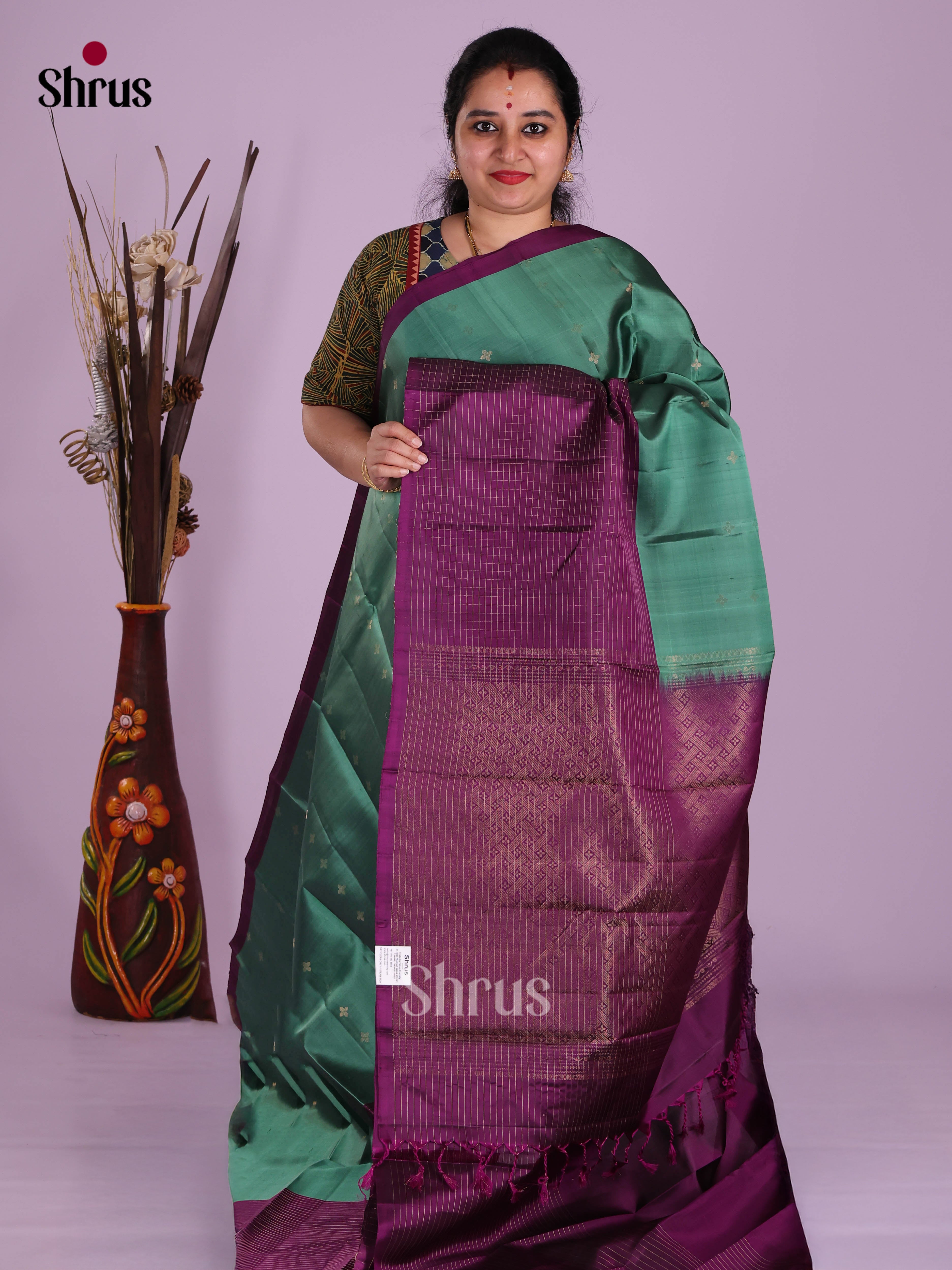 DKS11180 - Kanchipuram silk (HR) Saree