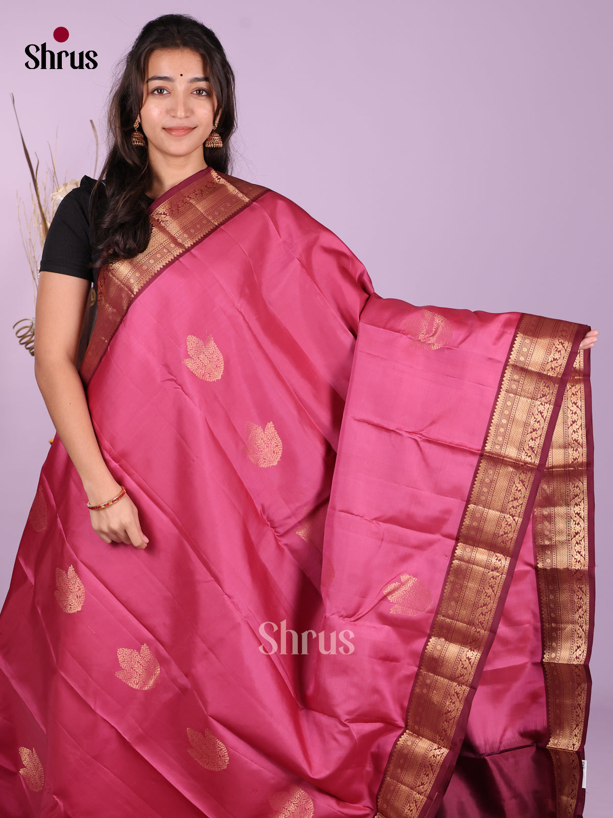 DKS11282 - Kanchipuram-halfpure Saree - Shop on Shrus.com