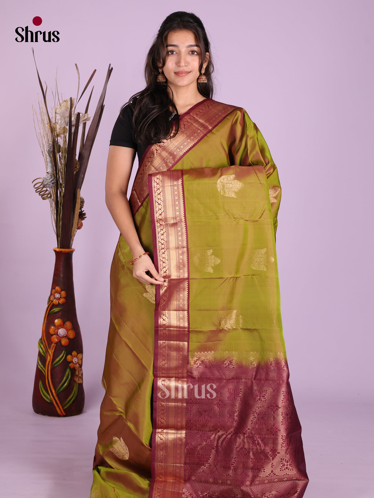 DKS11283 - Kanchipuram-halfpure Saree